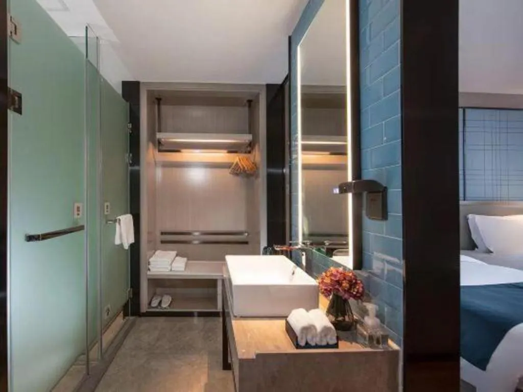 Bed in Echarm Hotel Shenzhen International Exhibition Center Fuyong