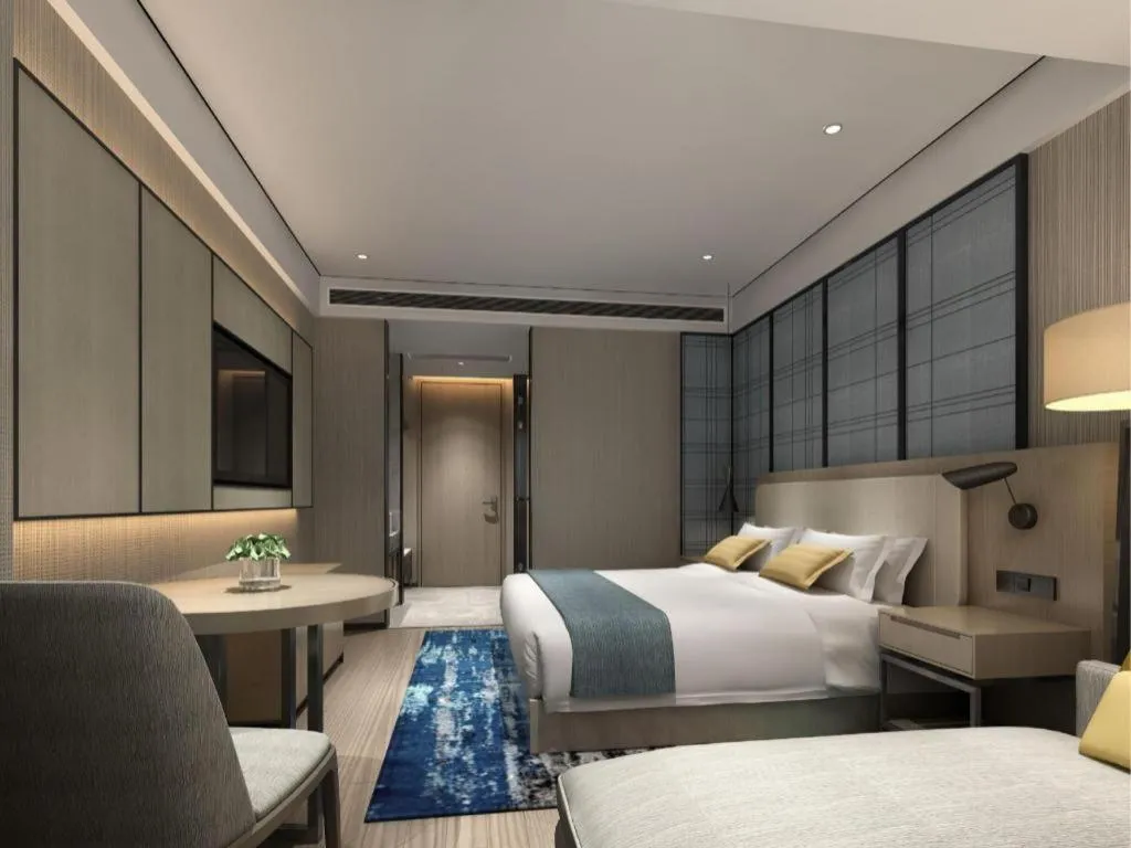 Bed in Echarm Hotel Shenzhen International Exhibition Center Fuyong