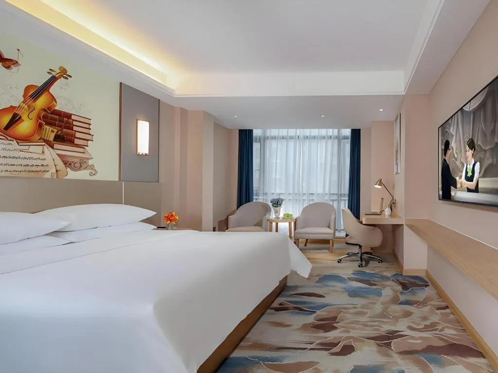 Bed in Vienna Hotel Chengdu Xinjin Old Pier Liujianian Metro Station