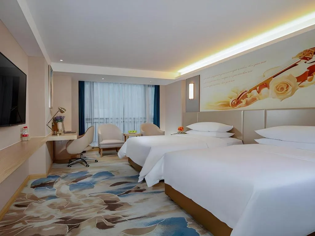 Bed in Vienna Hotel Chengdu Xinjin Old Pier Liujianian Metro Station