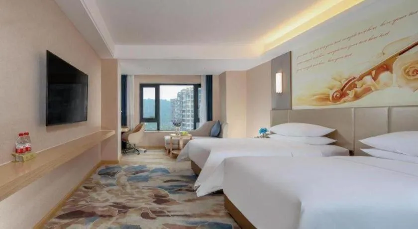 Bed in Vienna Hotel Chengdu Xinjin Old Pier Liujianian Metro Station