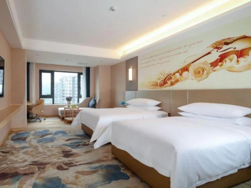 Bed in Vienna Hotel Chengdu Xinjin Old Pier Liujianian Metro Station