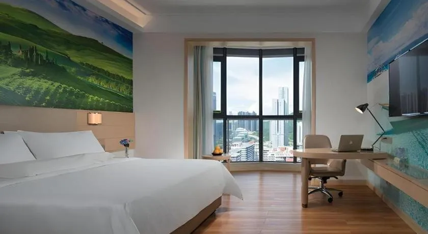 Bed in Best Sleep International Hotel Shenzhen Tanglang Metro Station