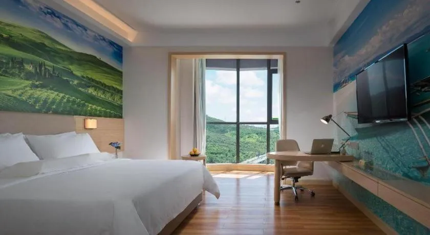 Bed in Best Sleep International Hotel Shenzhen Tanglang Metro Station