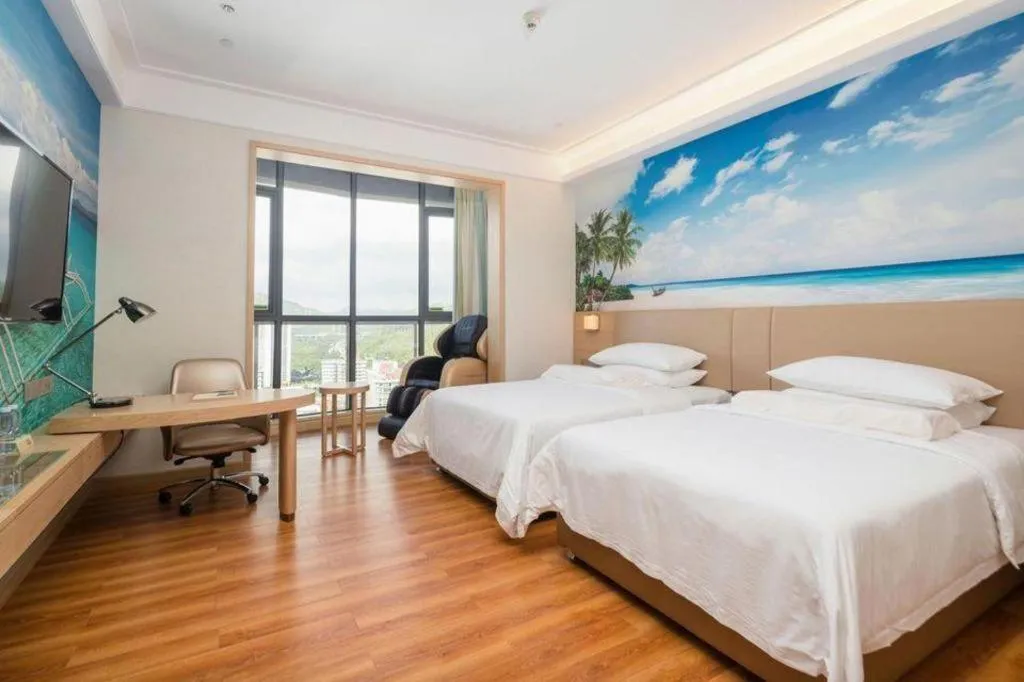 Bed in Best Sleep International Hotel Shenzhen Tanglang Metro Station