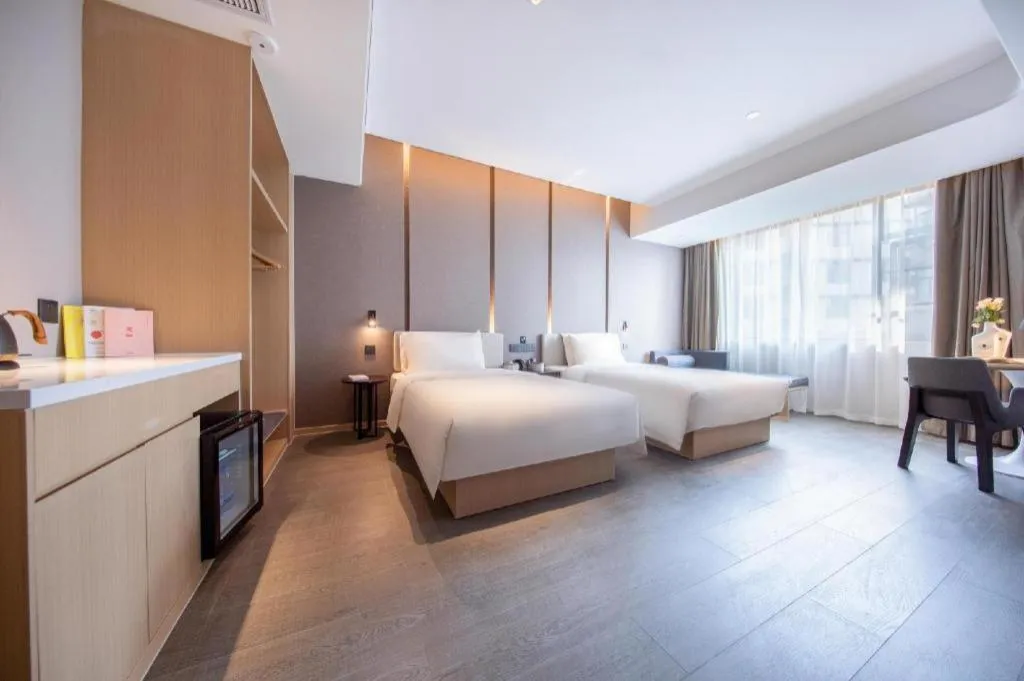 Bed in Atour Hotel Wuhan Chuhehan Street Hanxiu Theater