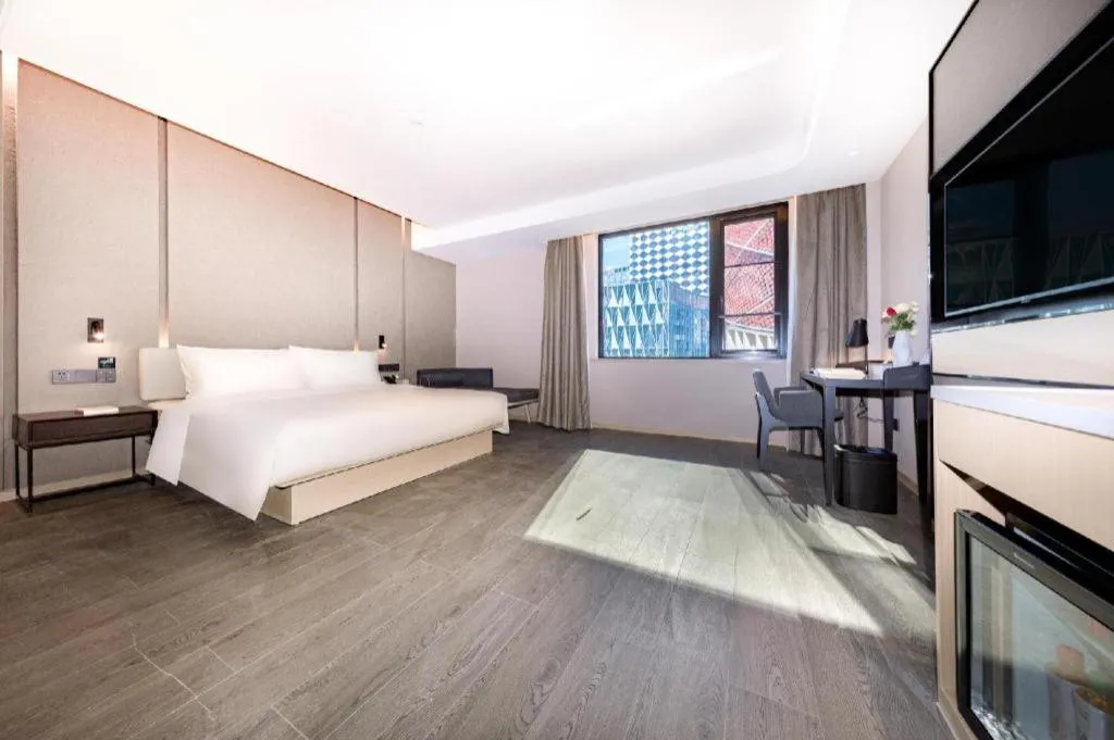 Bed in Atour Hotel Wuhan Chuhehan Street Hanxiu Theater