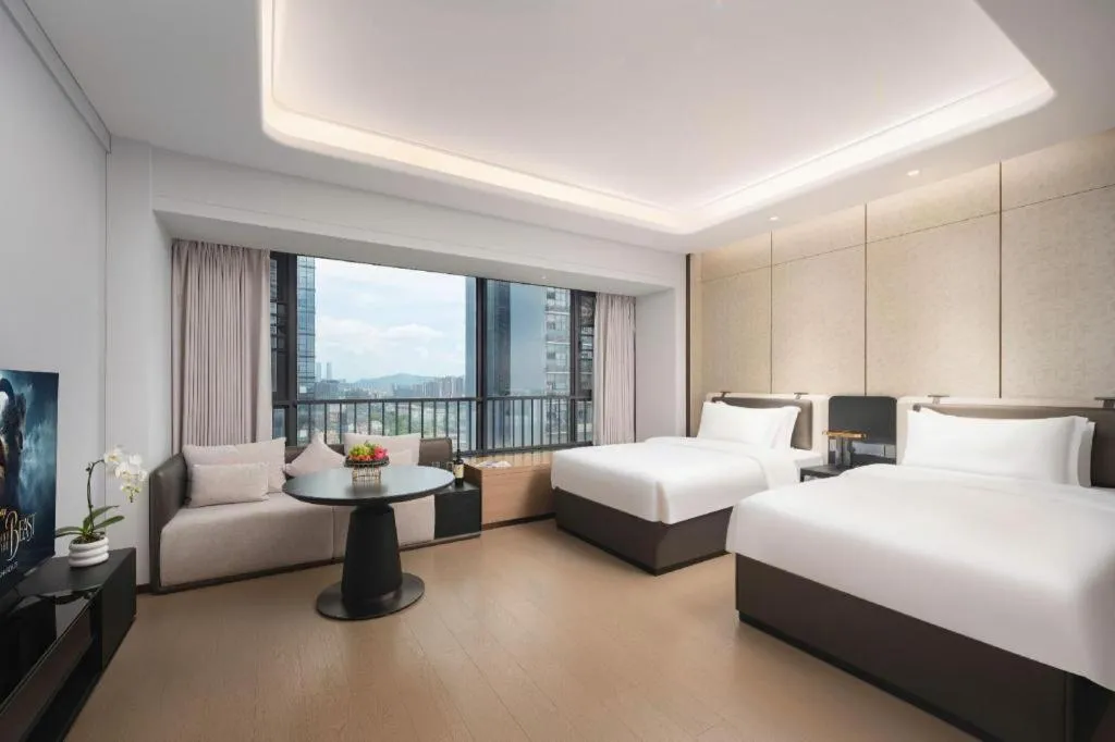 Bed in Shenzhen Cloud Park Manhattan Hotel