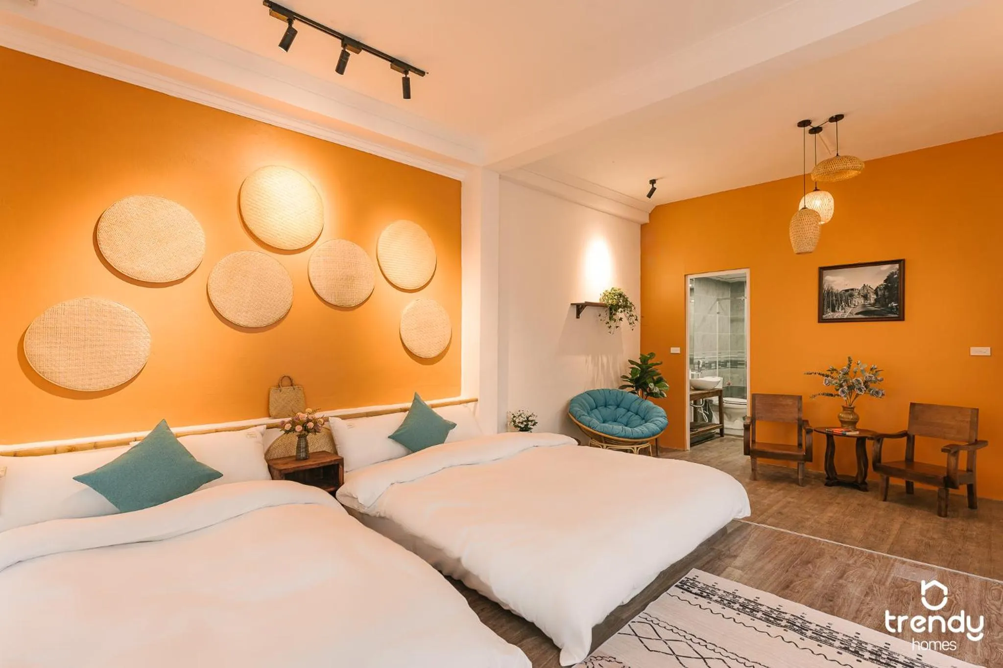 Bedroom, Bed in OH Trendy homes Hoan Kiem PNL1