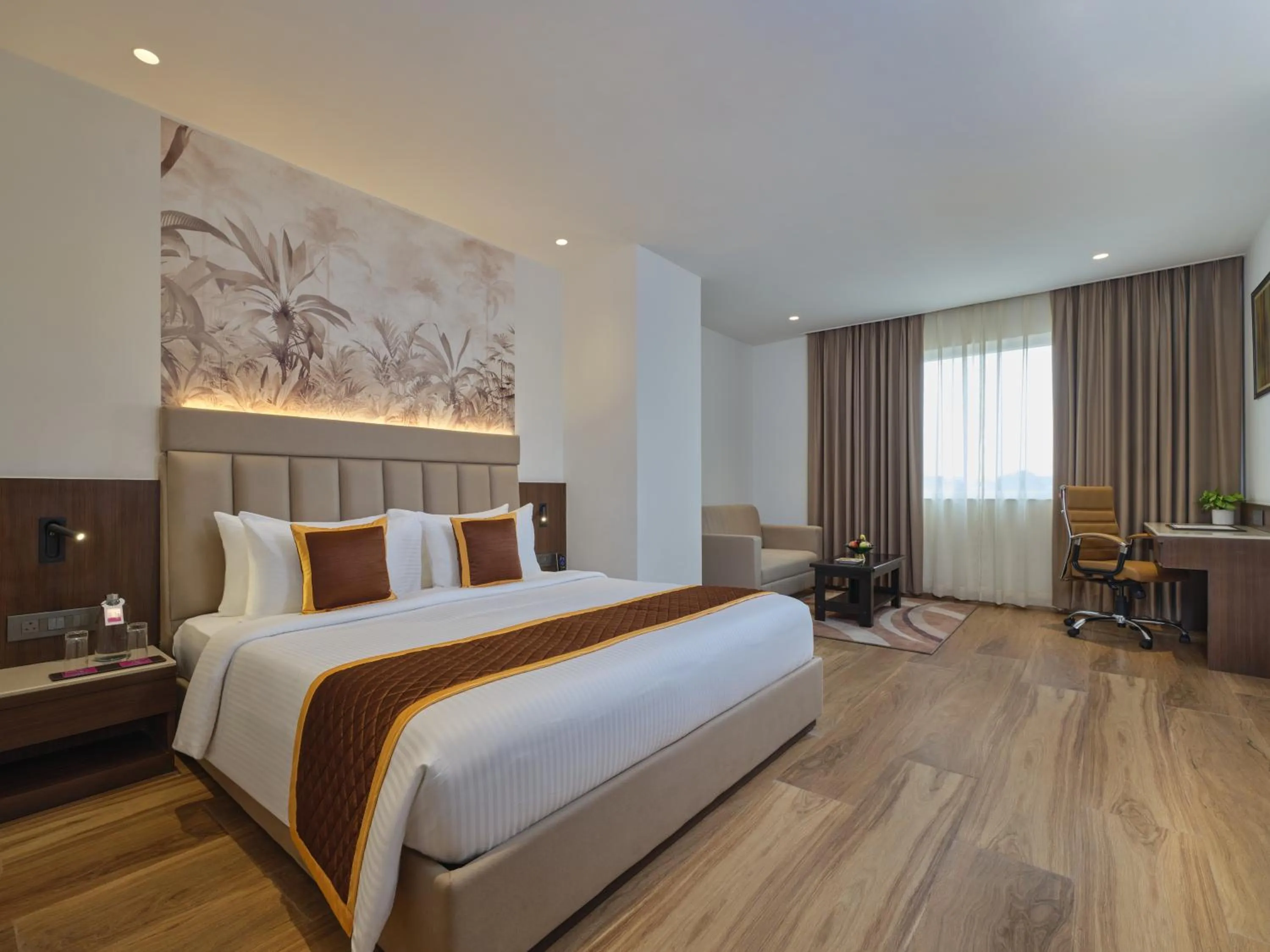 View (from property/room), Bed in Regenta Place Gwalior