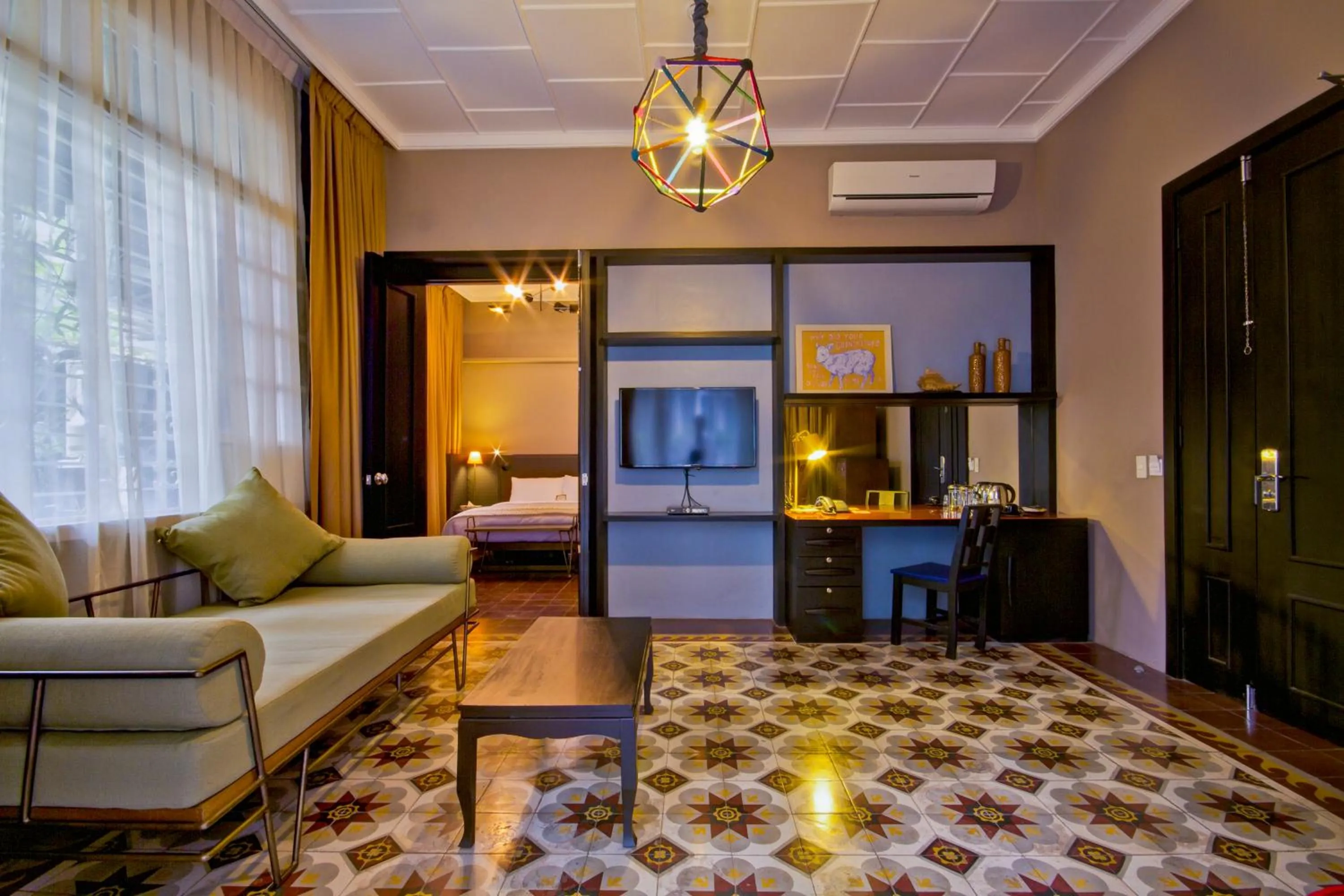 Living room, Bed in The Henry Hotel Manila