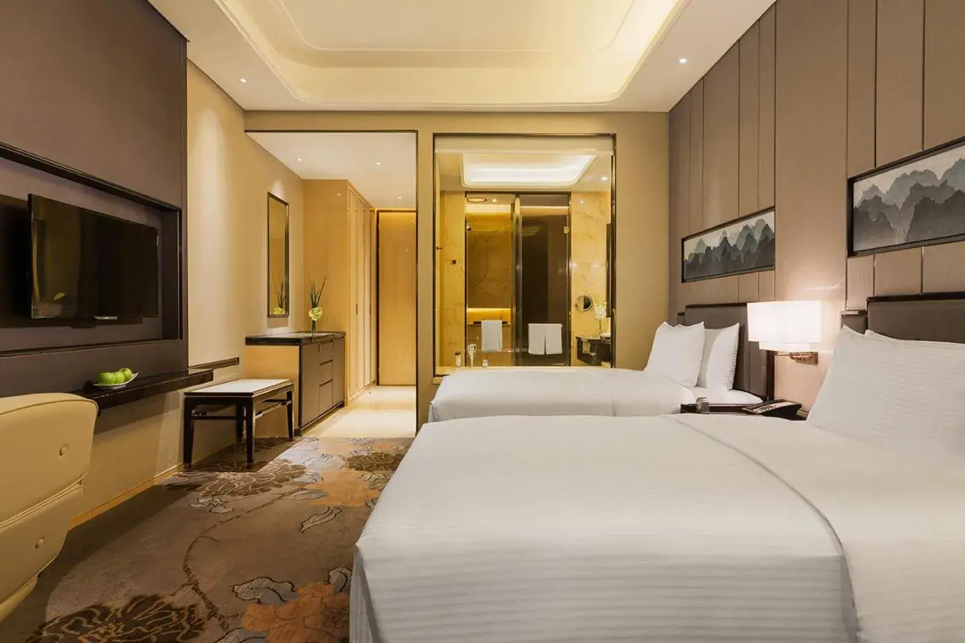 Deluxe Twin Room in Wanda Realm Longyan Deluxe Twin Room in Wanda Realm Longyan