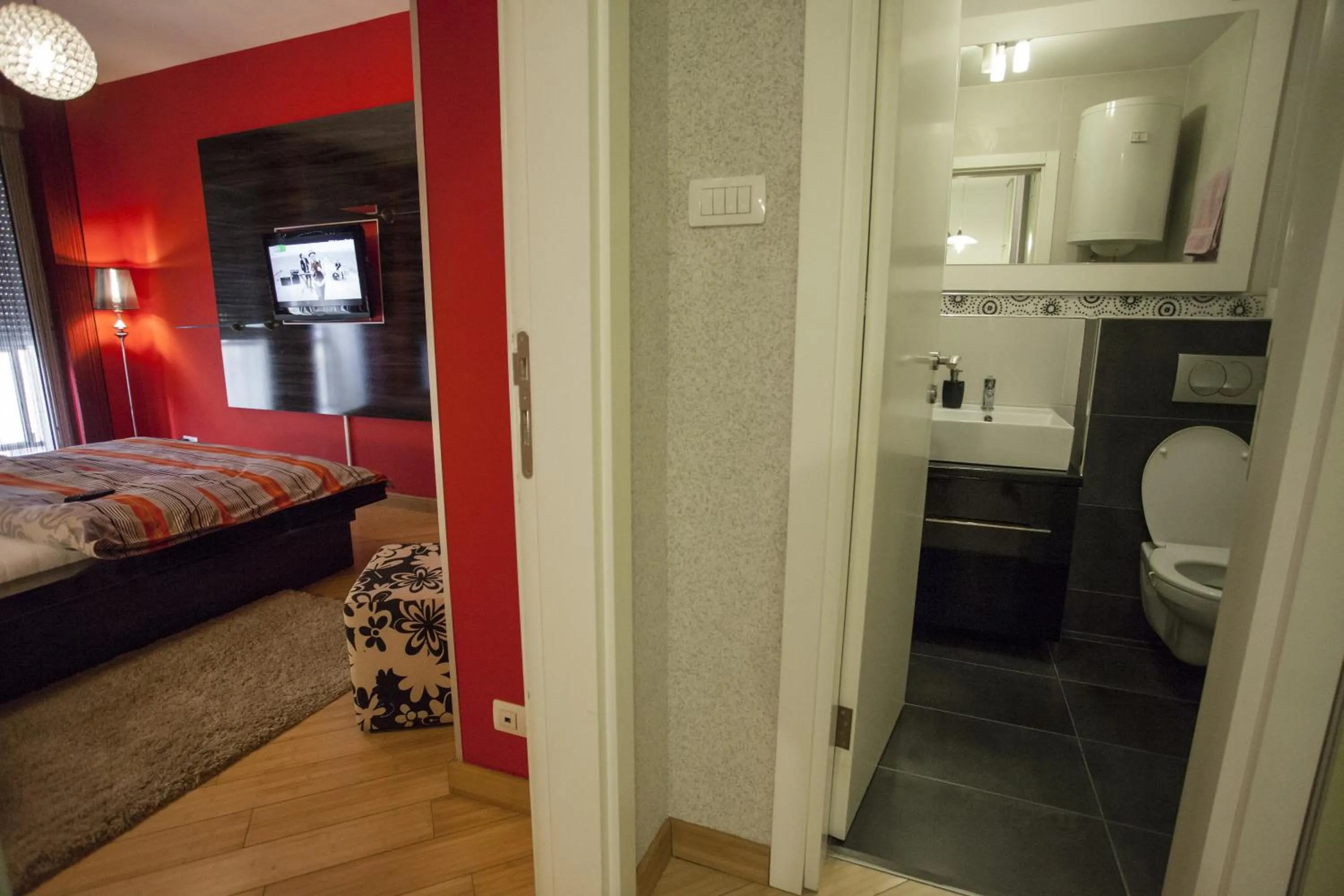 Bathroom, Bed in Vip apartment Beograd