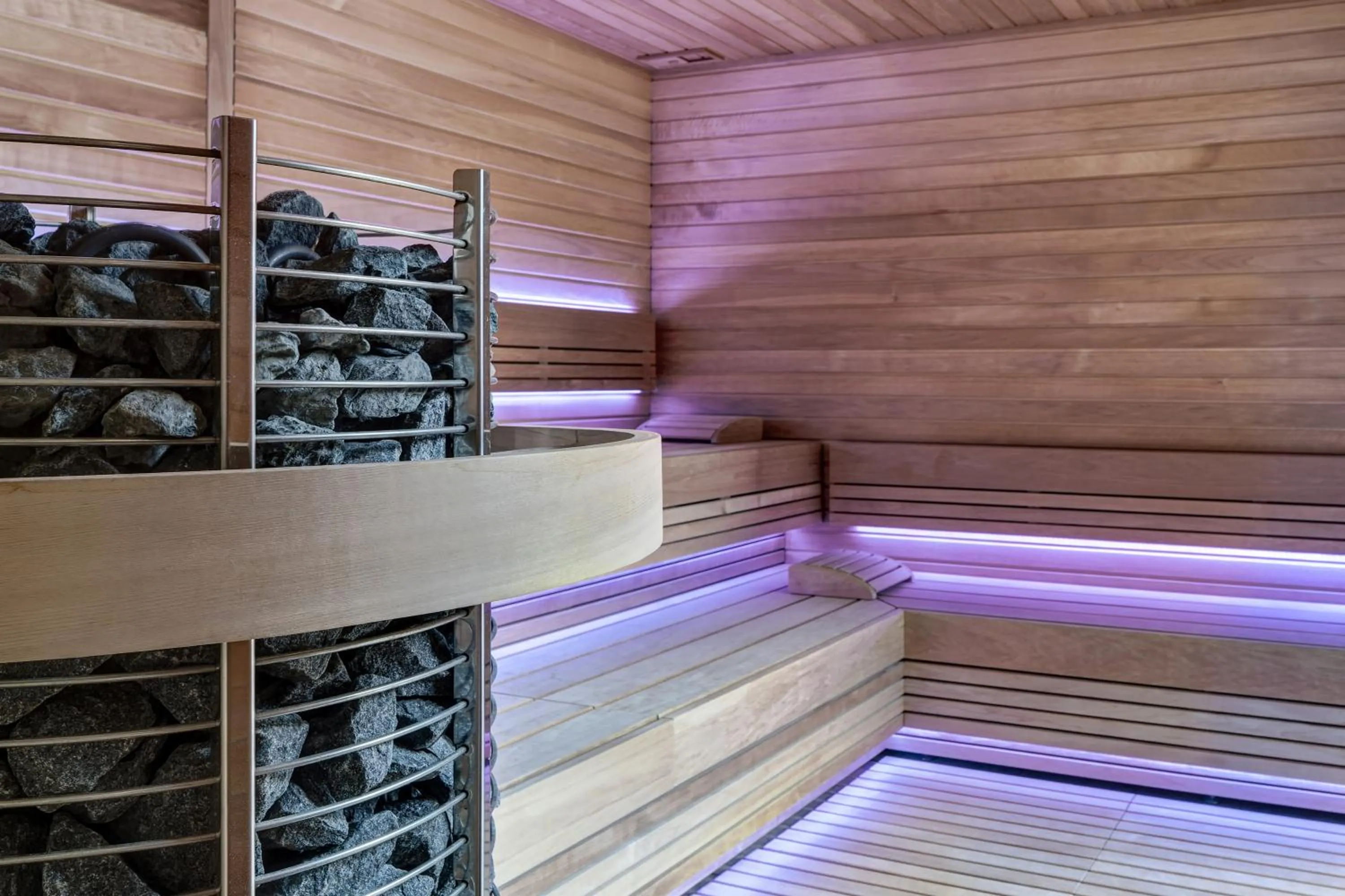 Sauna in Grand Hotel Courmayeur Mont Blanc, by R Collection Hotels