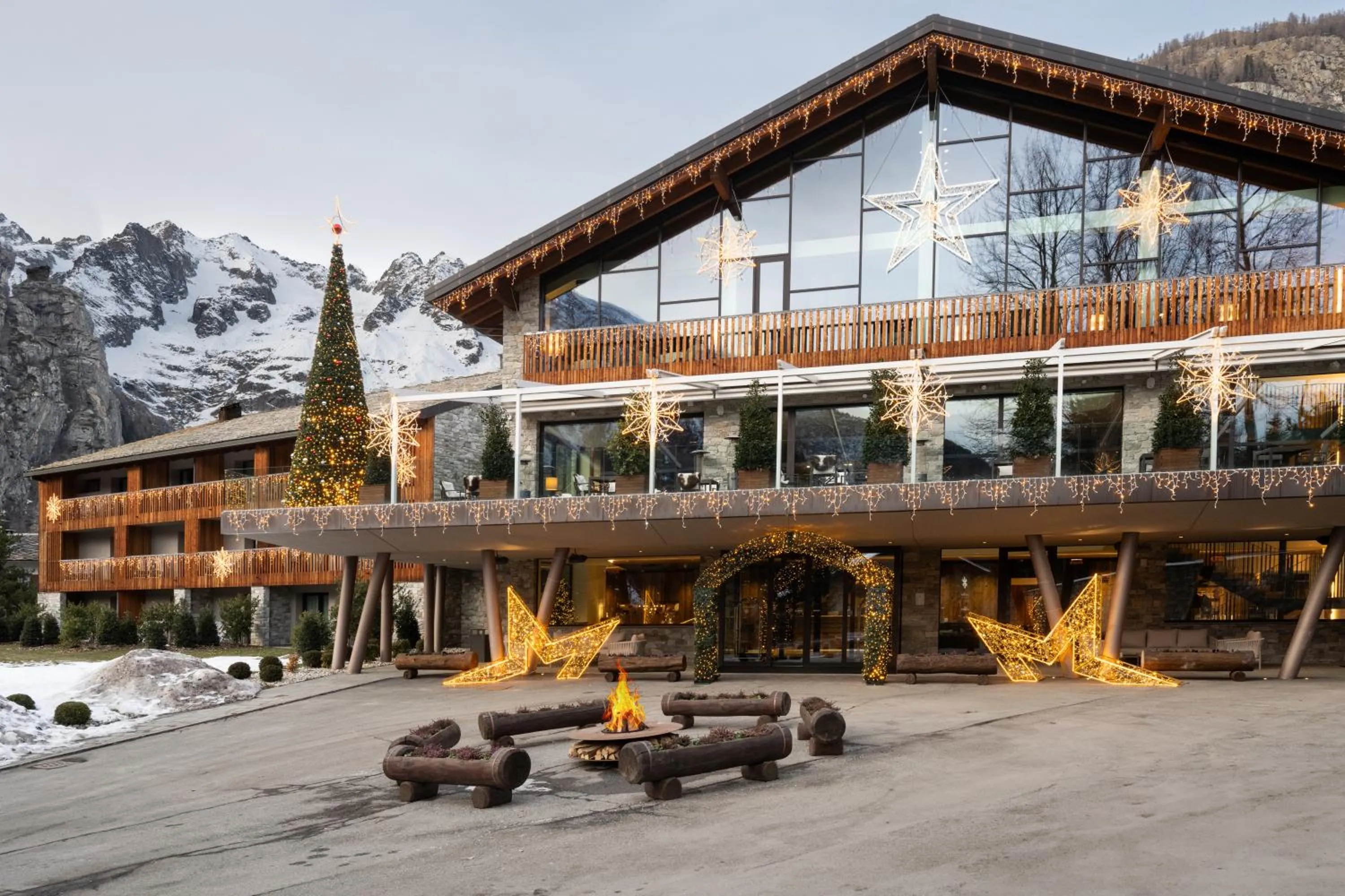 Property building in Grand Hotel Courmayeur Mont Blanc, by R Collection Hotels