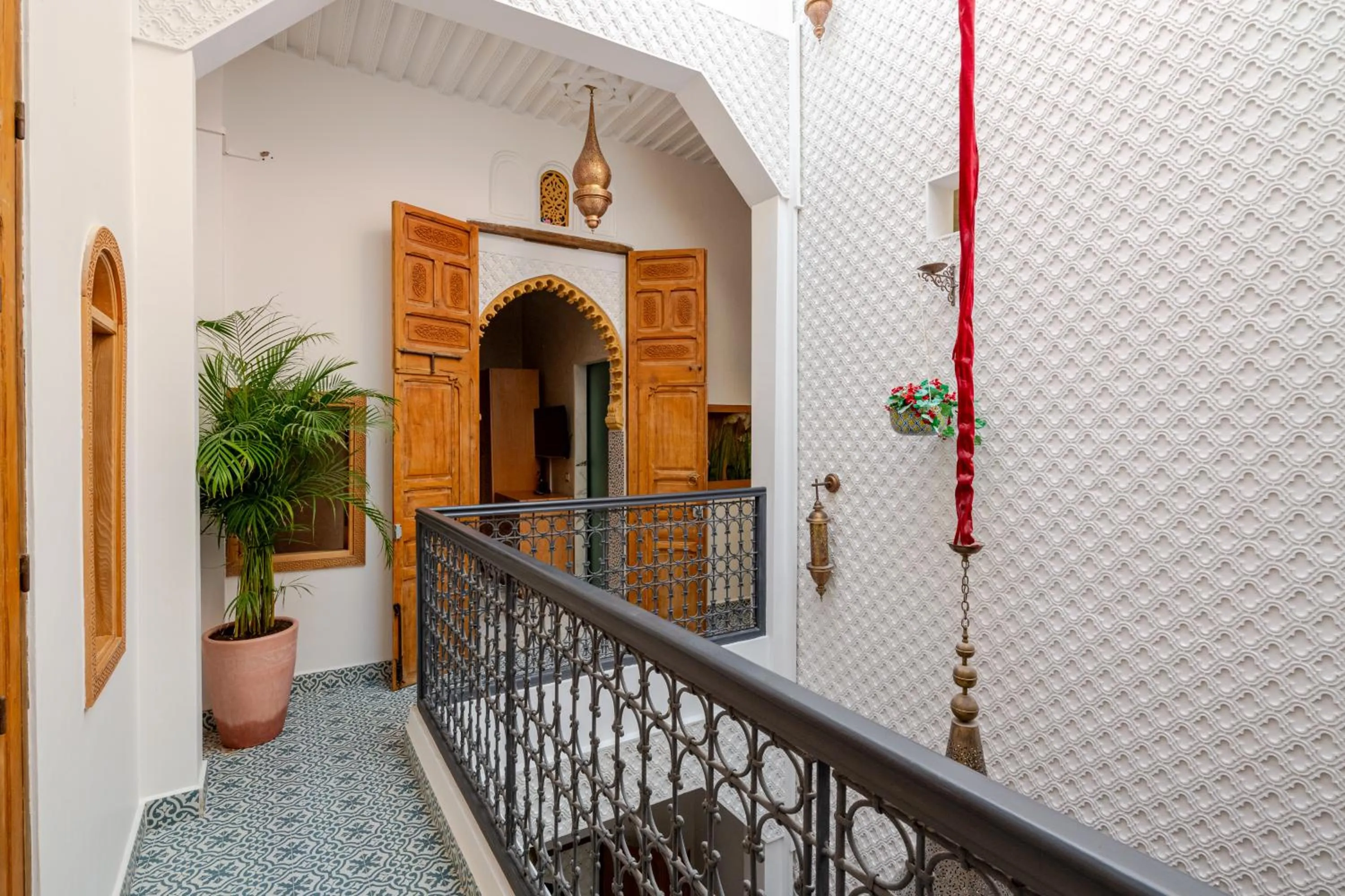 Inner courtyard view in Luxurious Riad Center Rabat Dar Al Jeld