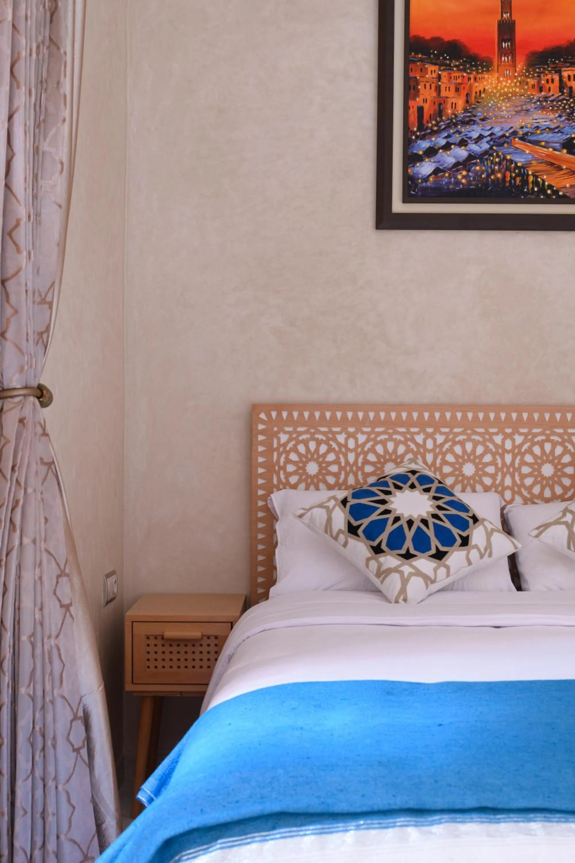 Bed in Luxurious Riad Center Rabat Dar Al Jeld