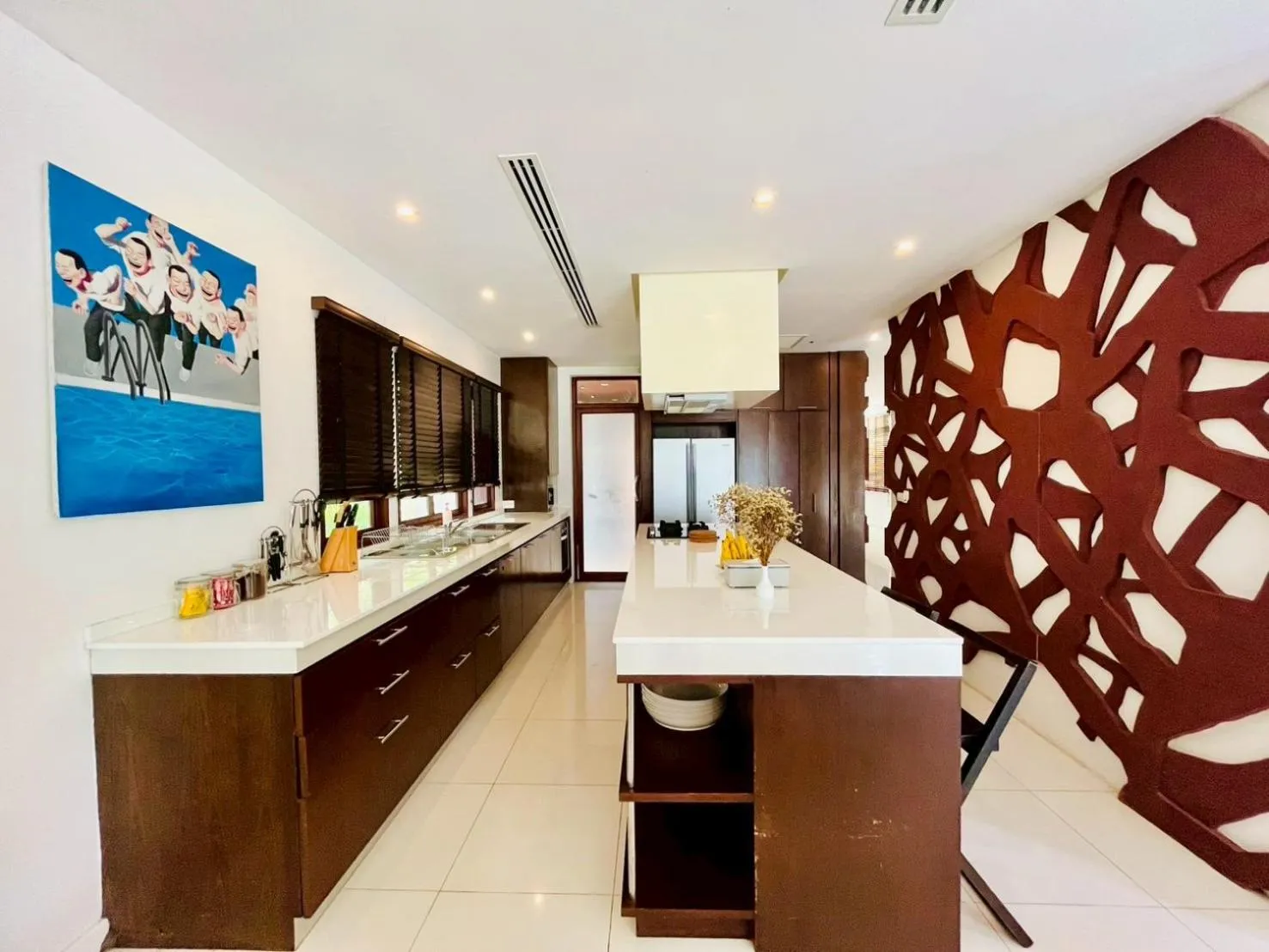 kitchen in Amatapura Beachfront Villa 12, SHA Certified