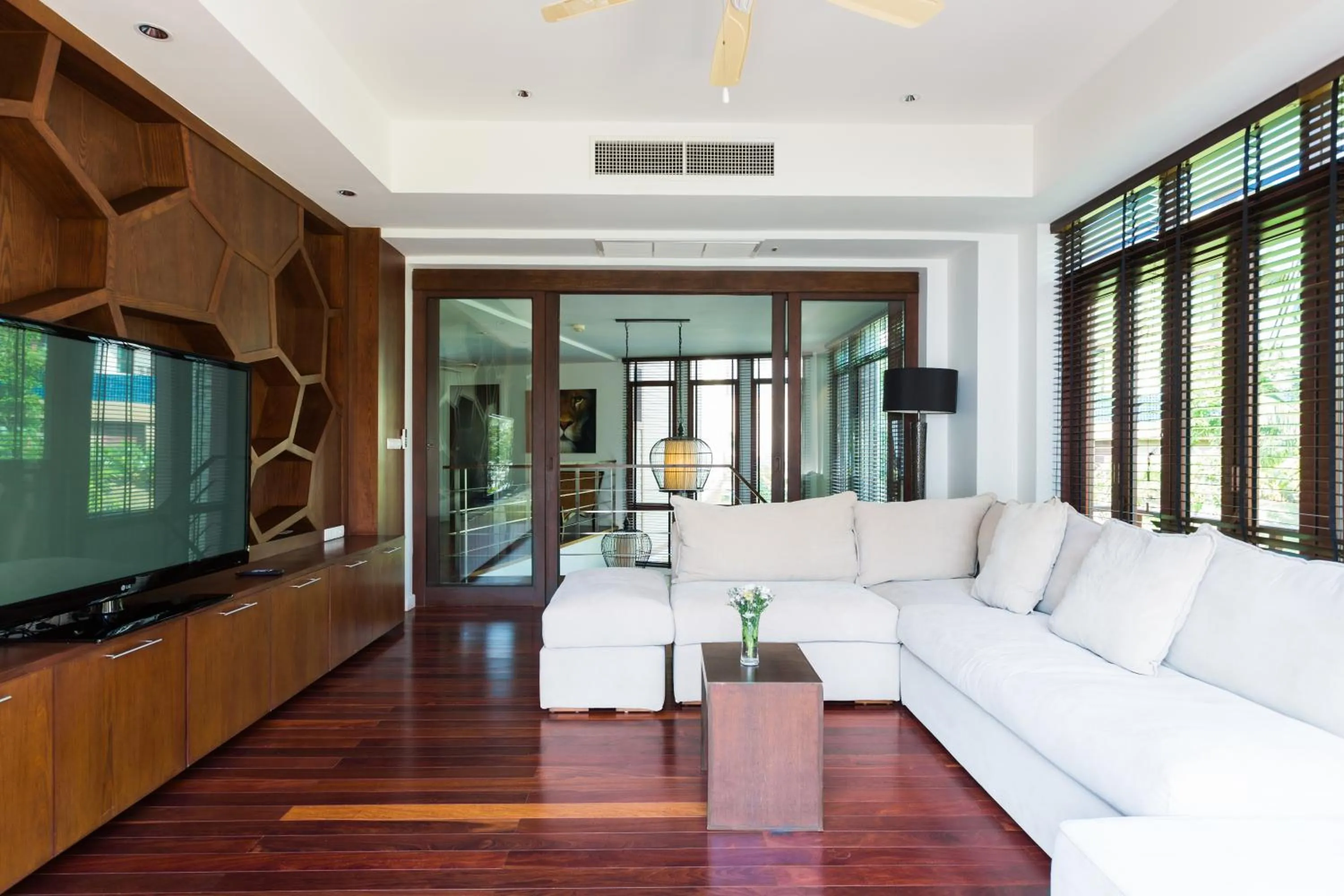 Living room in Amatapura Beachfront Villa 12, SHA Certified