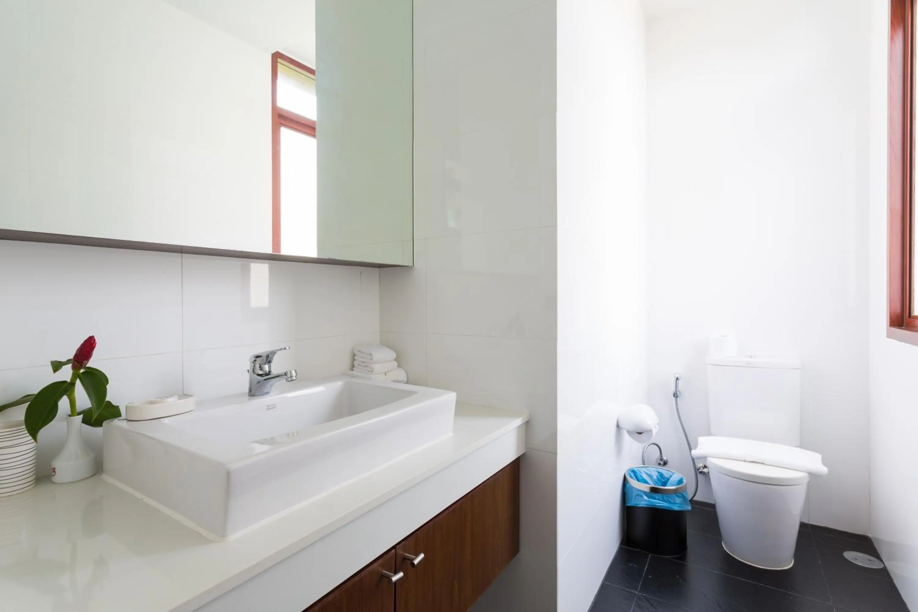 Bathroom in Amatapura Beachfront Villa 12, SHA Certified