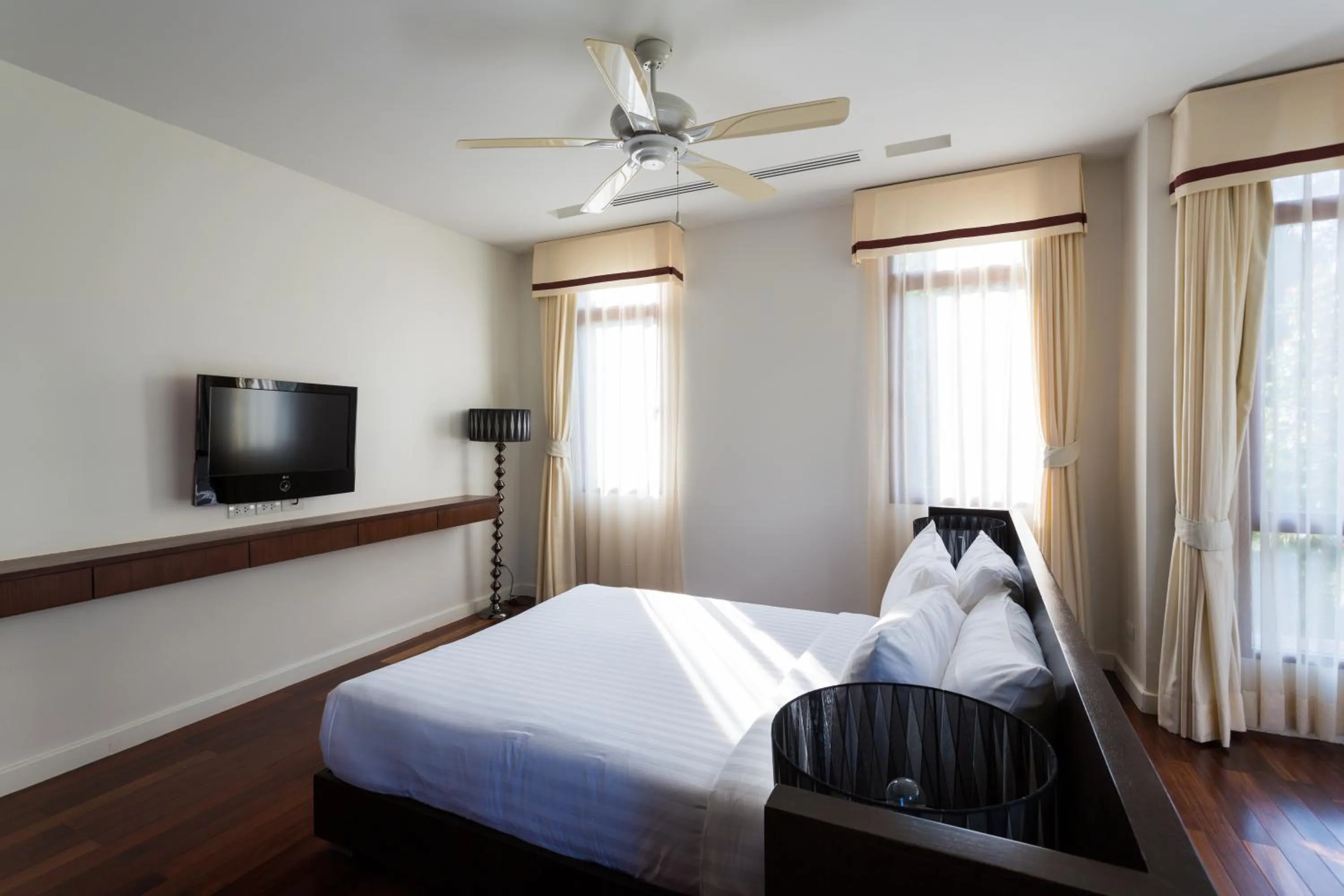 Bedroom, Bed in Amatapura Beachfront Villa 12, SHA Certified