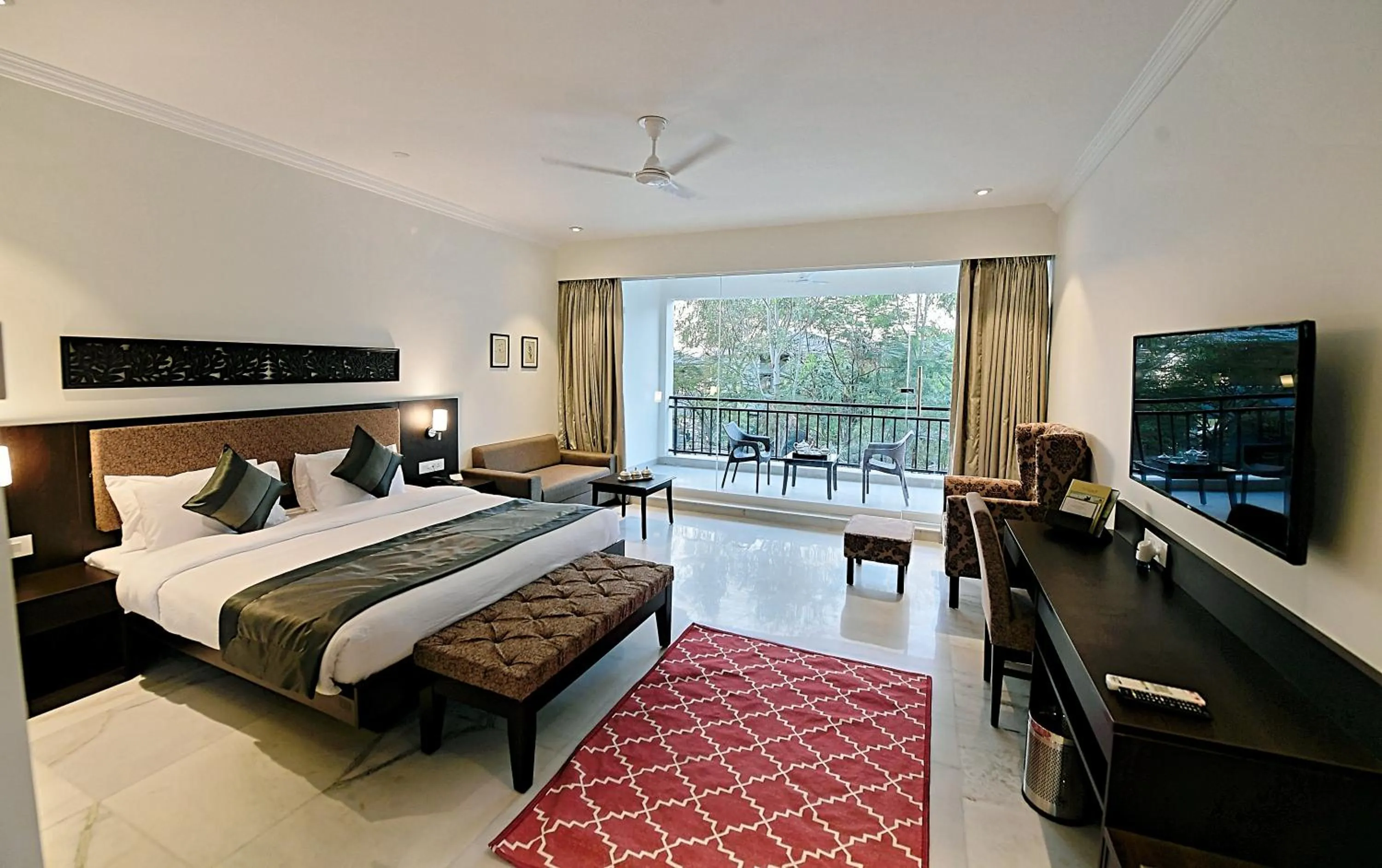 View (from property/room), Bed in TatSaraasa Resort & Spa, Udaipur