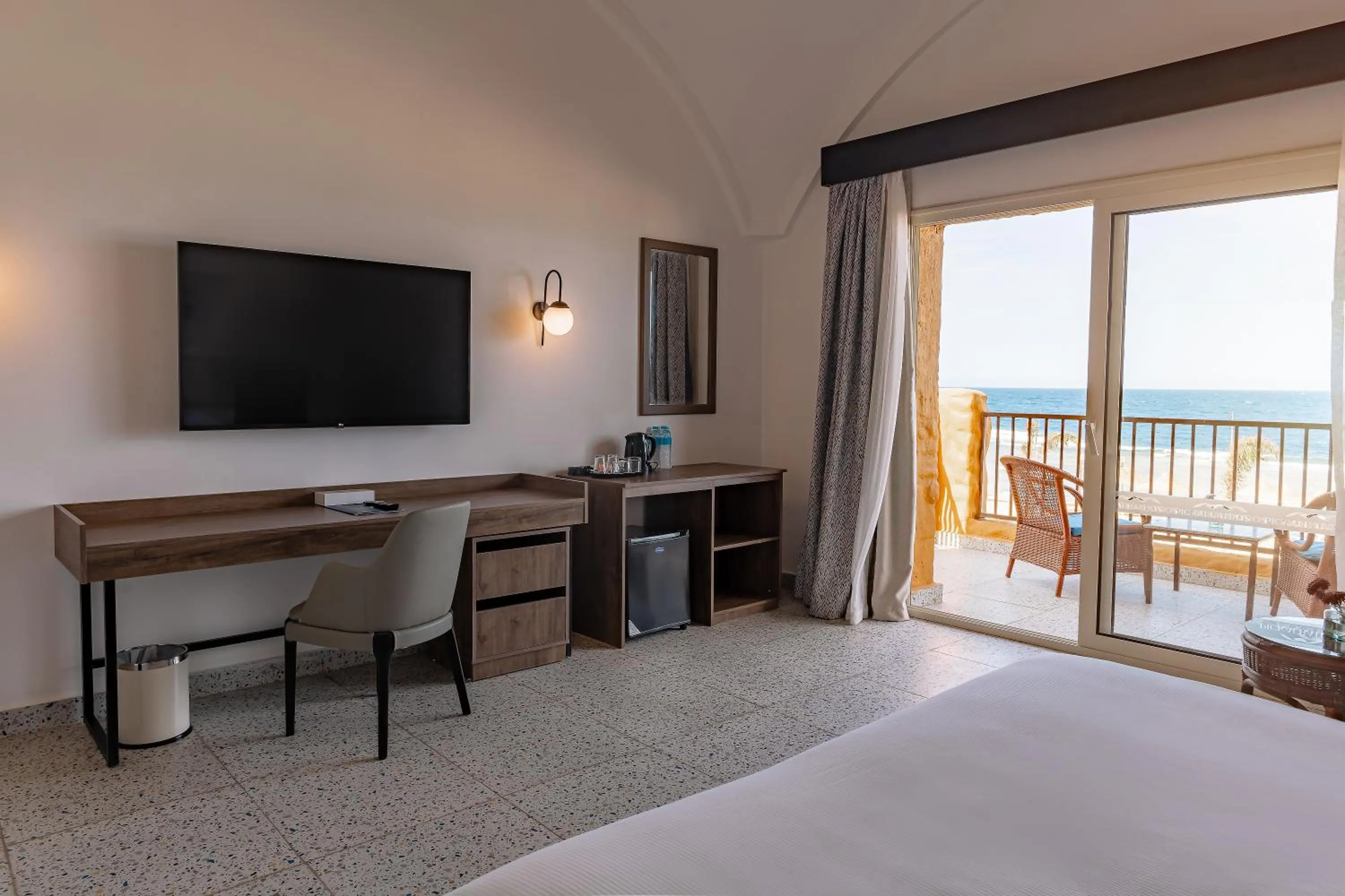 Balcony/Terrace, Bed in Pickalbatros Vita Resort - Portofino Marsa Alam