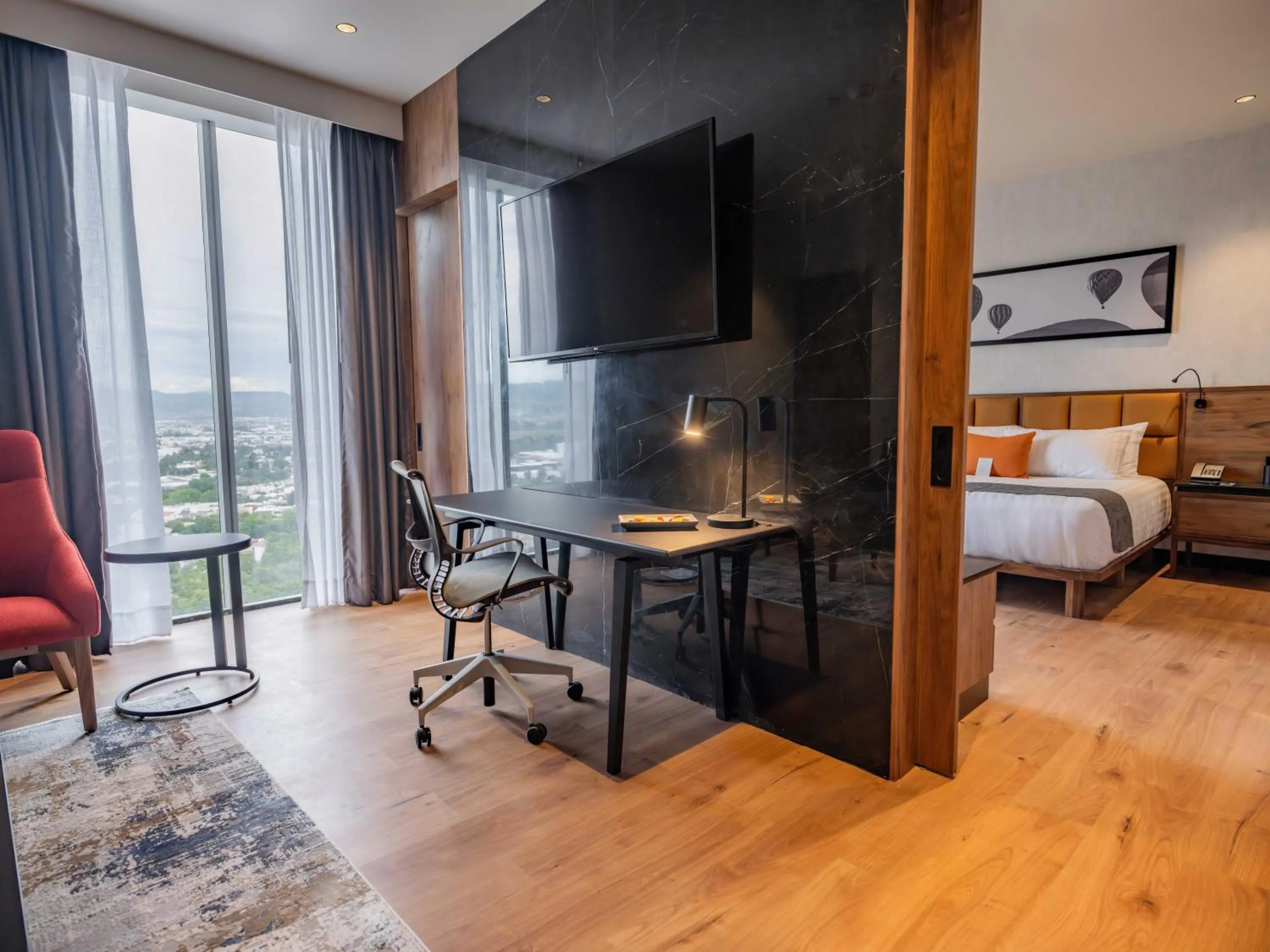 Living room, Bed in Galeria Plaza Leon