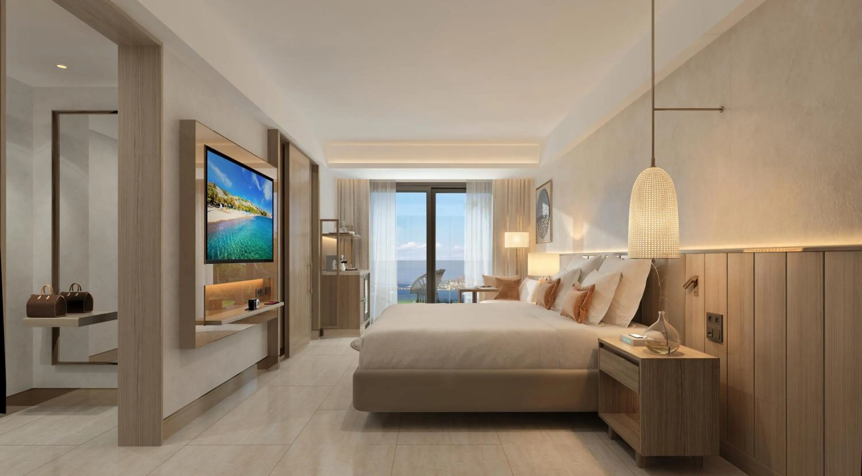 Bed in Ruins Luxury Resort - Adults Only