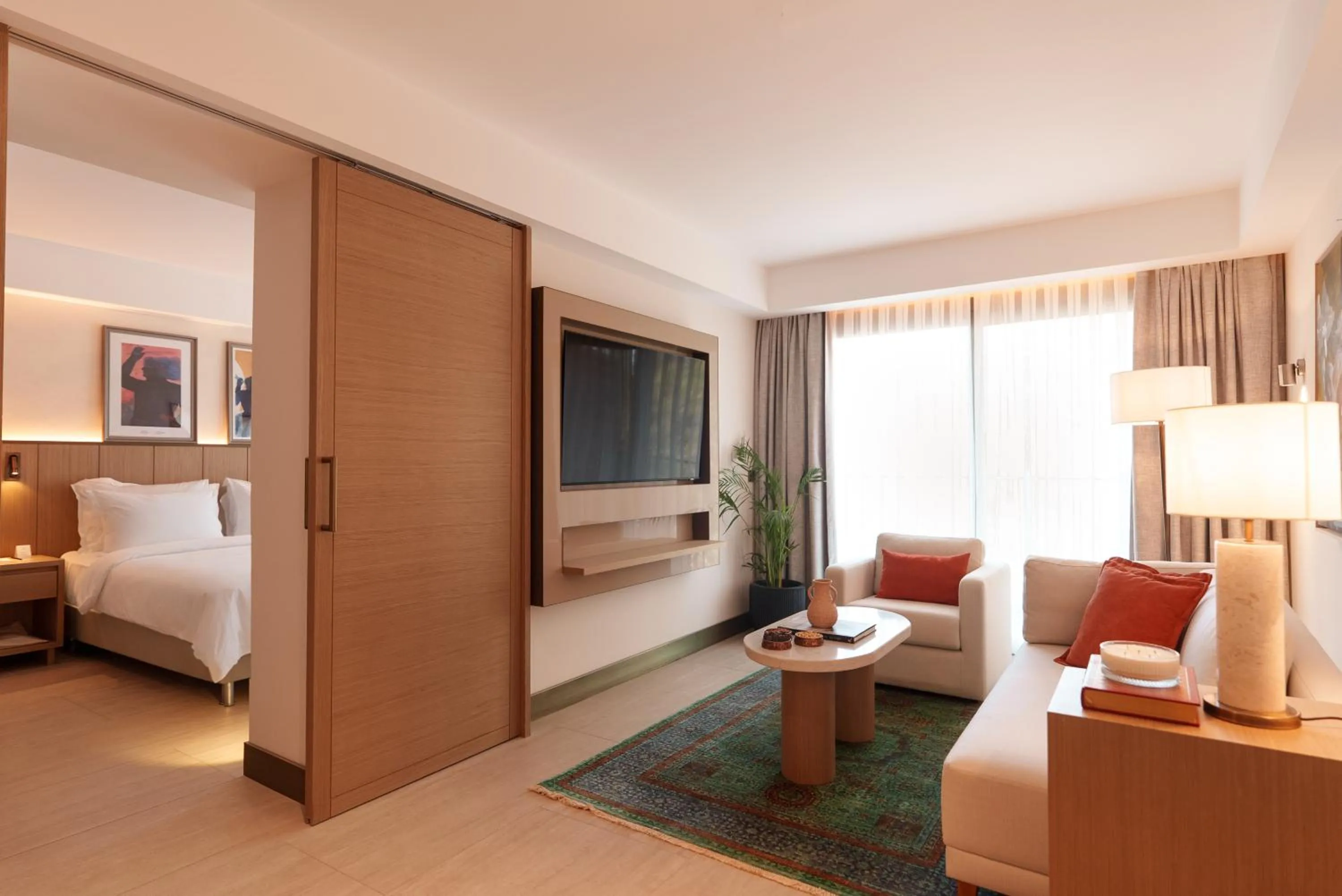 Living room, Bed in Ruins Luxury Resort - Adults Only