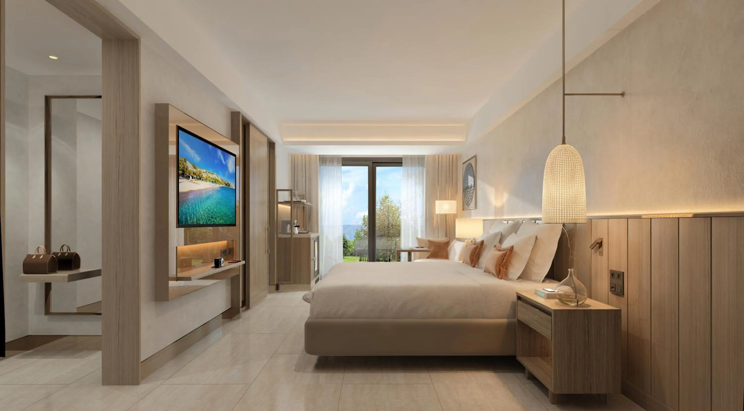 Bed in Ruins Luxury Resort - Adults Only