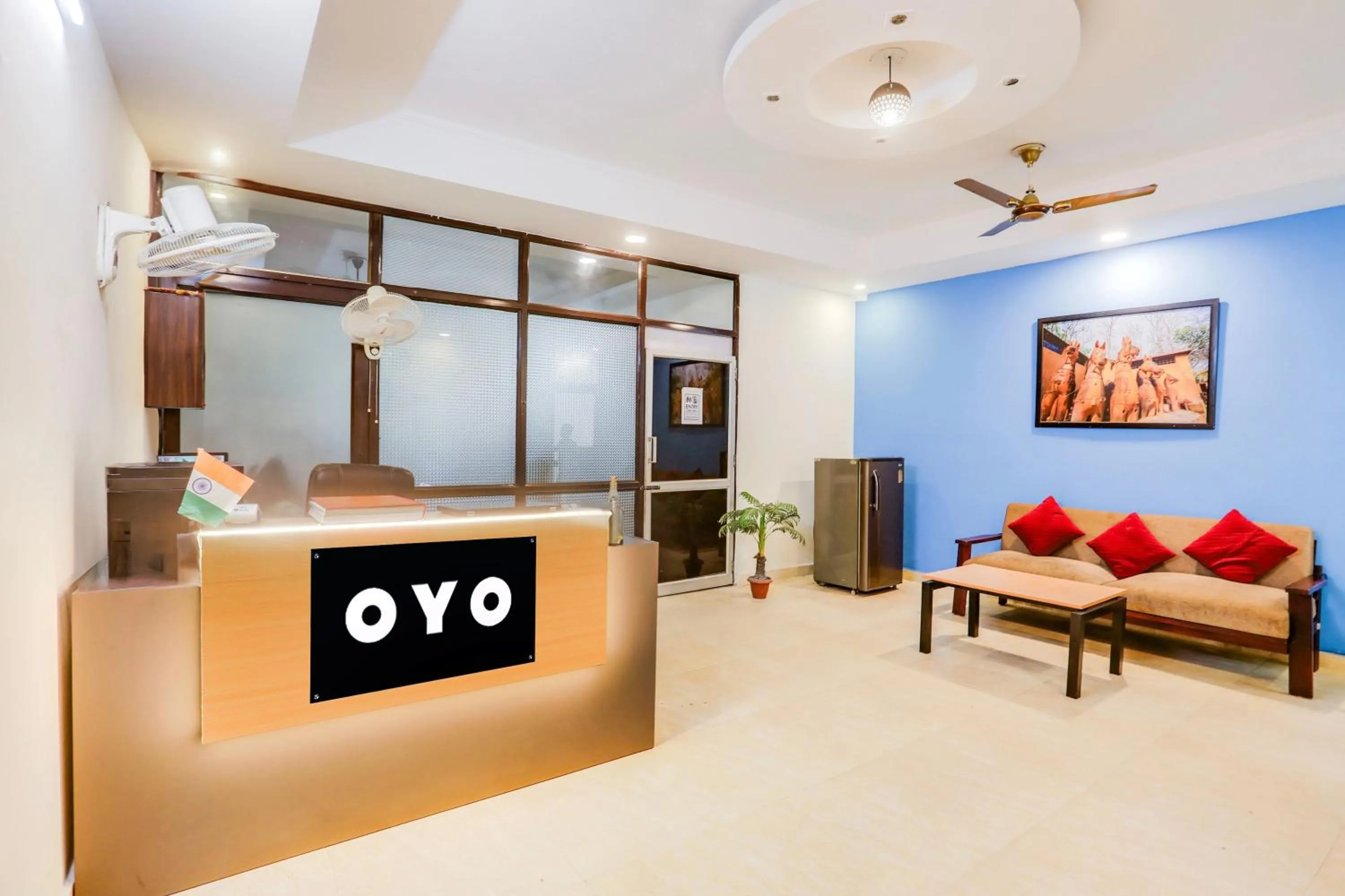 Lobby or reception in Hotel O Saket Residency KD Plaza Near Saket Metro