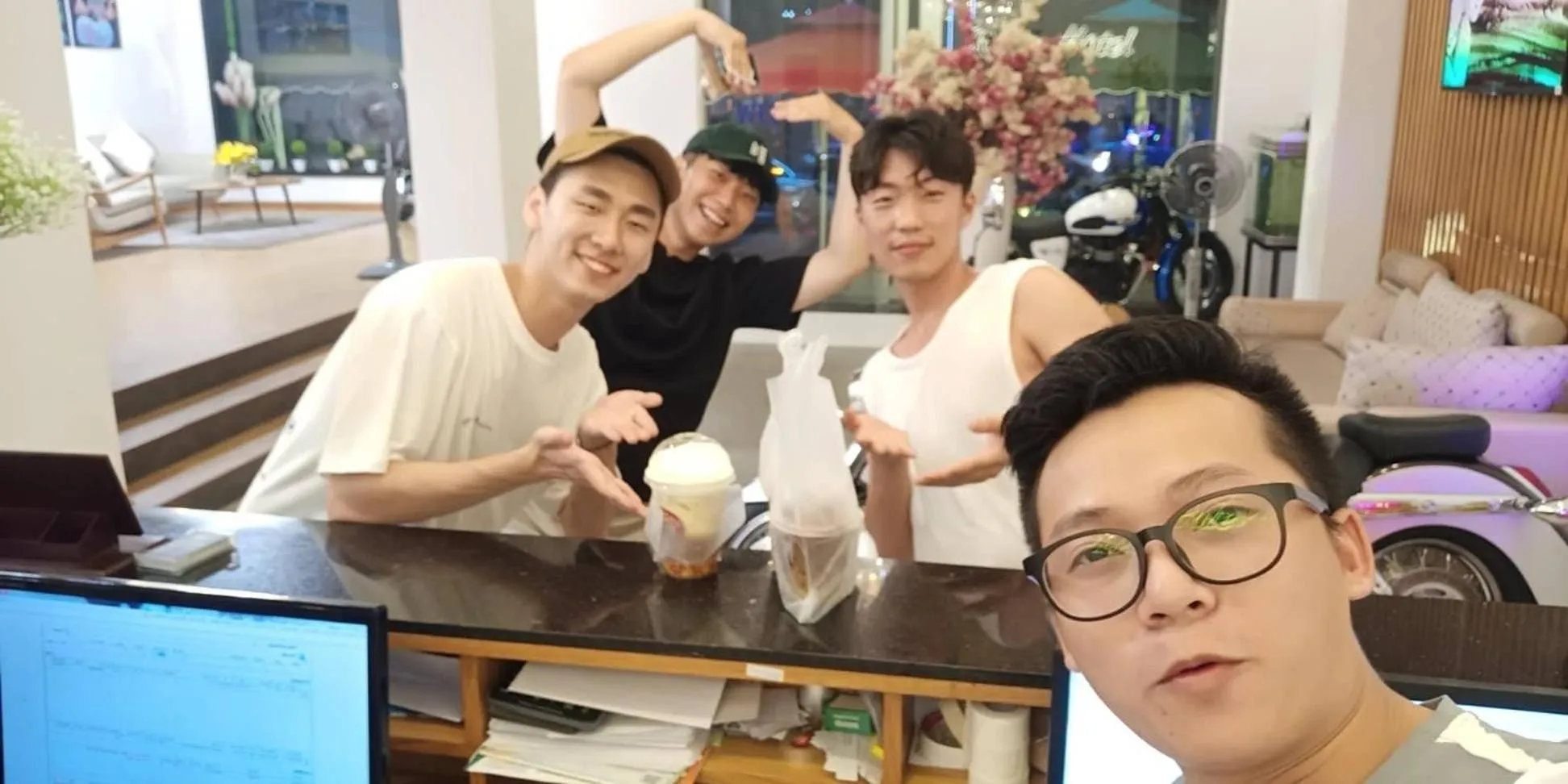 group of guests in KaKa Hotel Han River