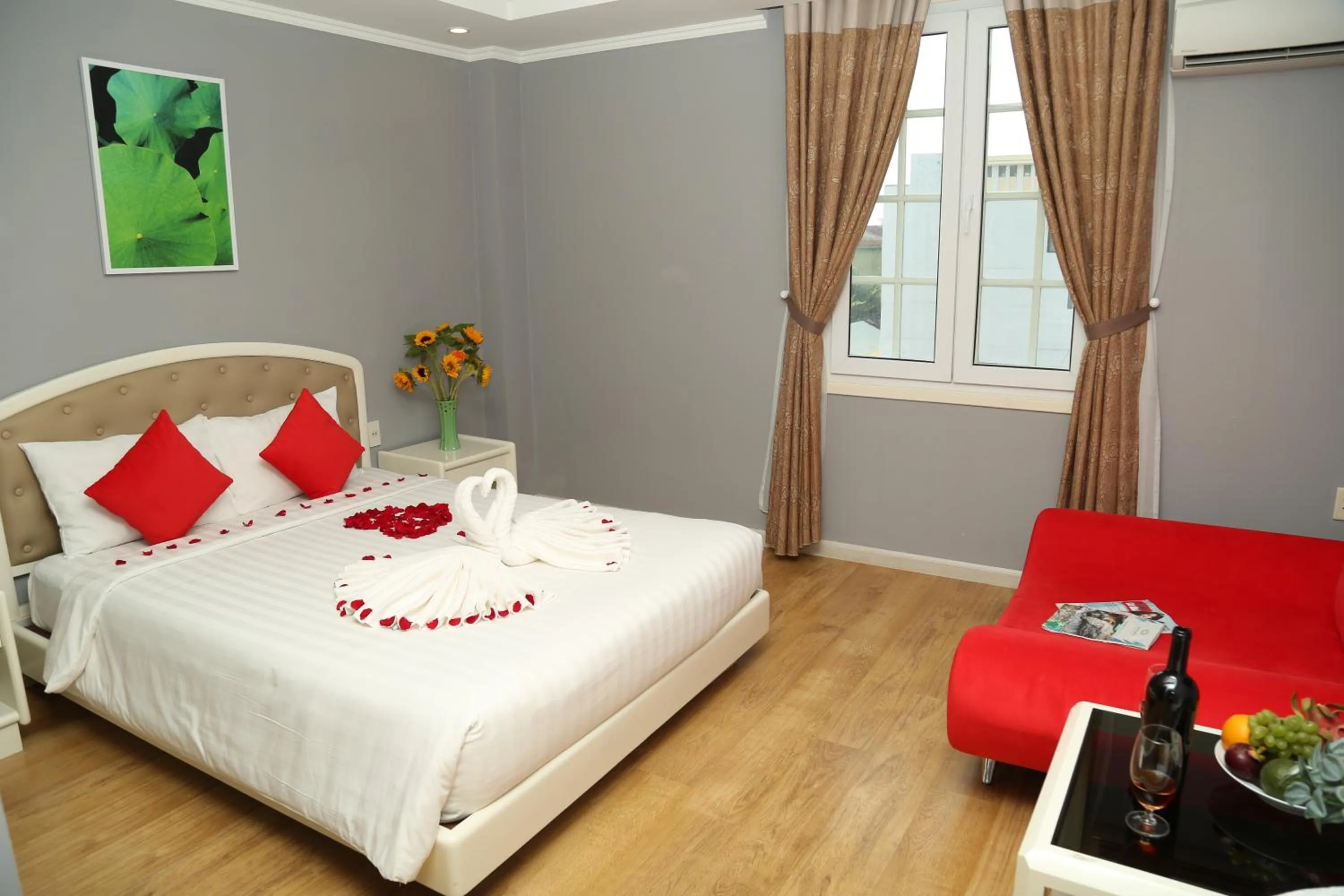 Bed in KaKa Hotel Han River