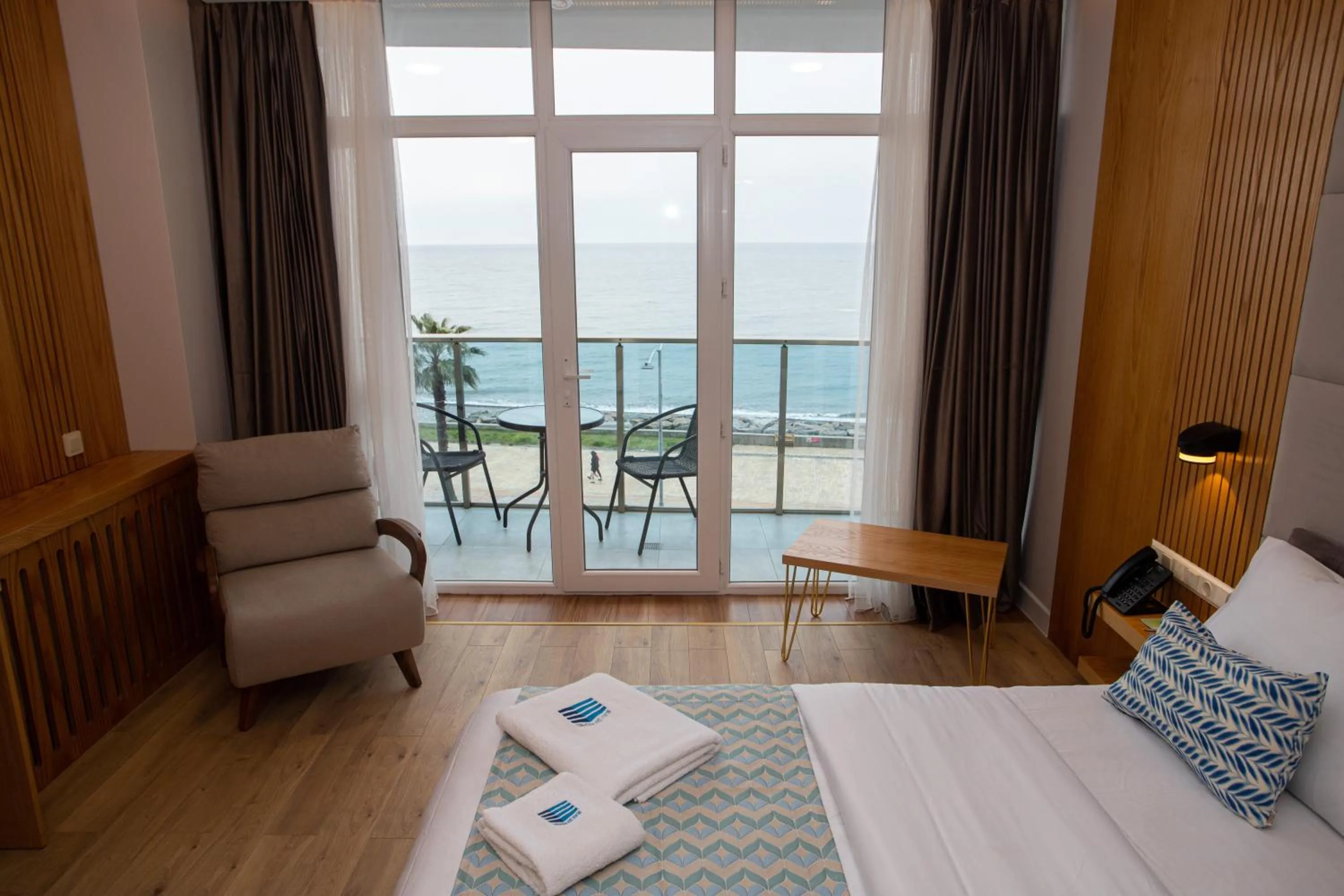 View (from property/room), Bed in Hotel Black Sea