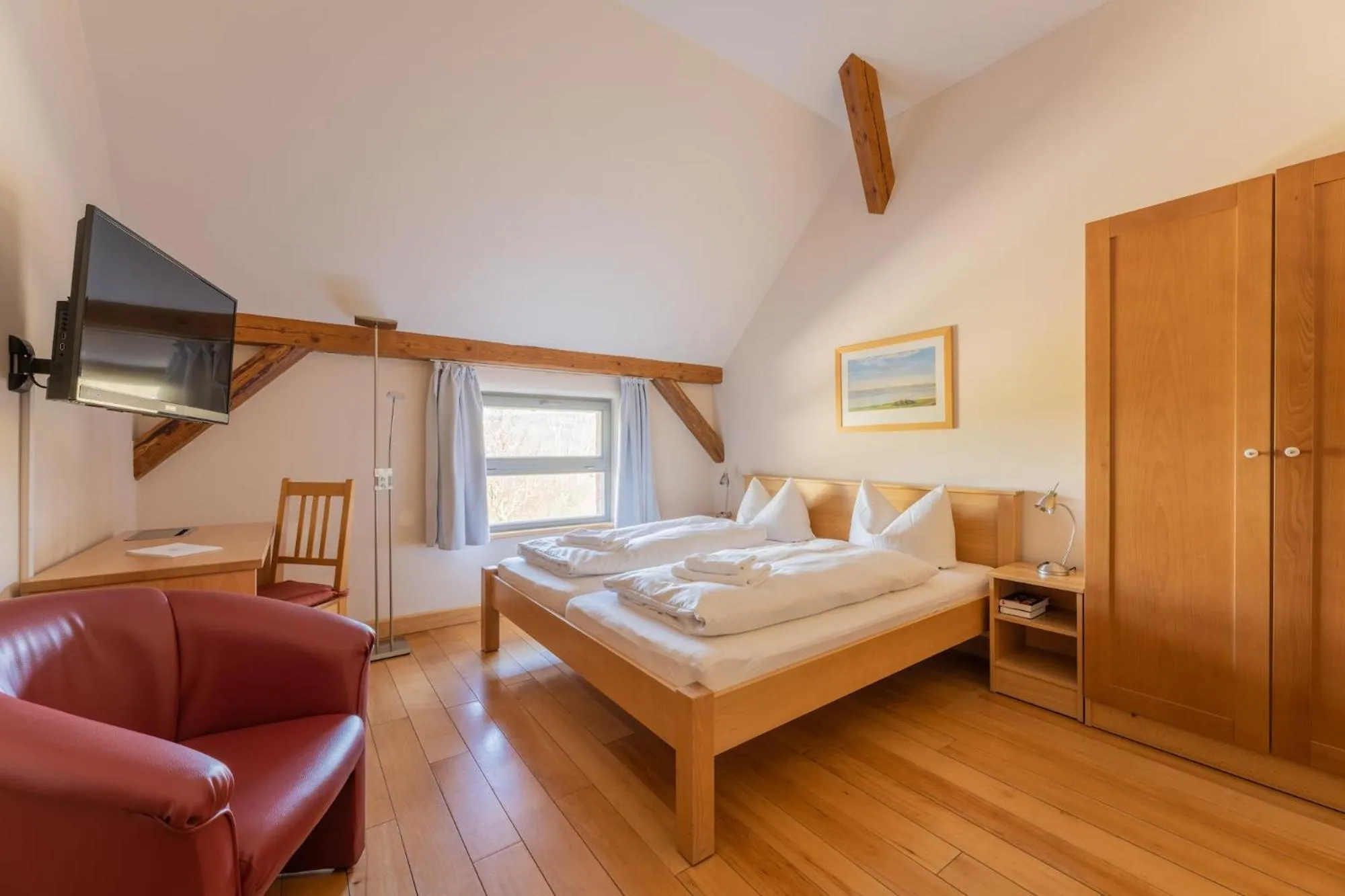 TV and multimedia, Bed in Biohotel Stiftsgut Wilhelmsglücksbrunn