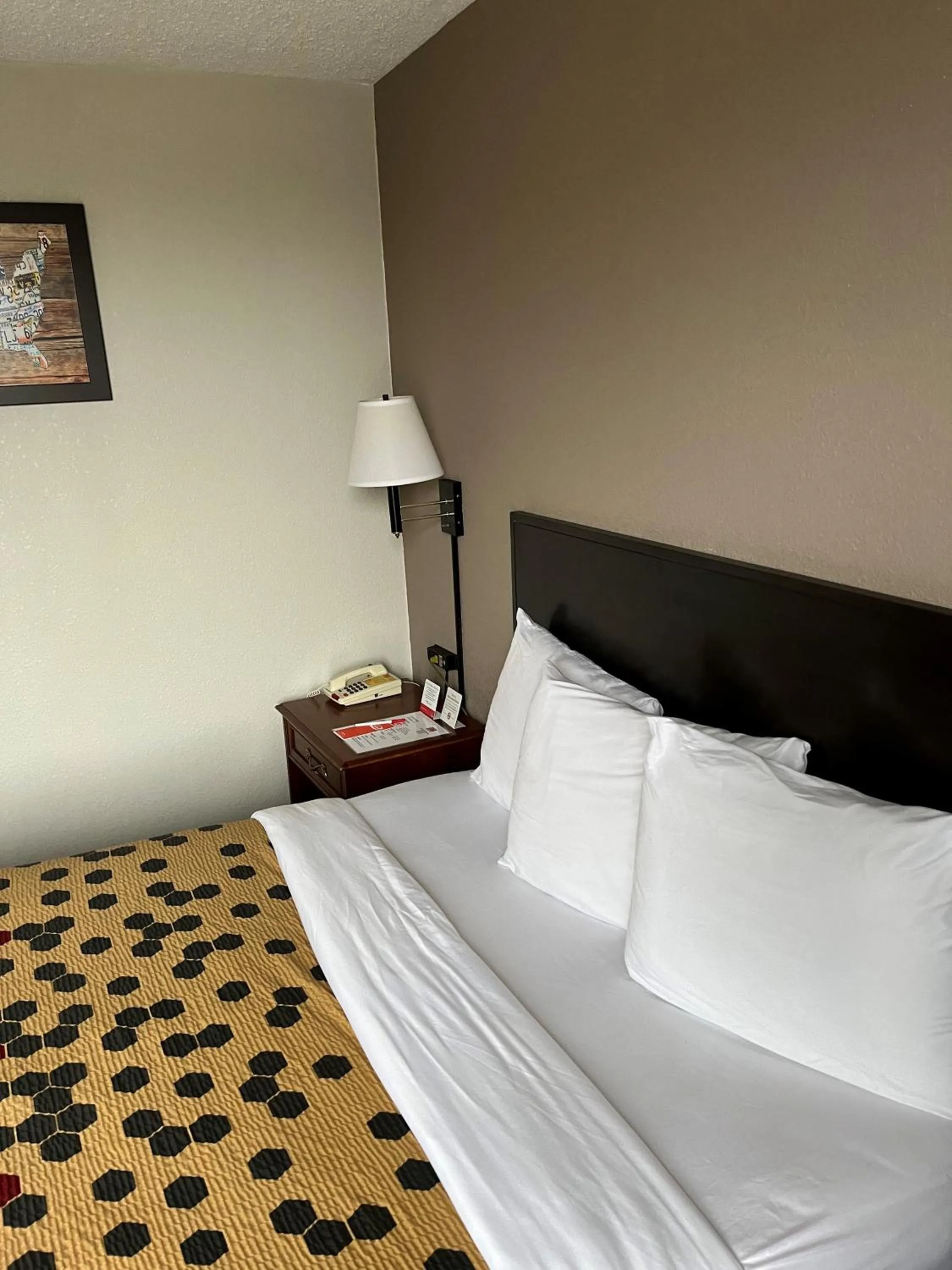 Bed in Red Carpet Inn Quantico