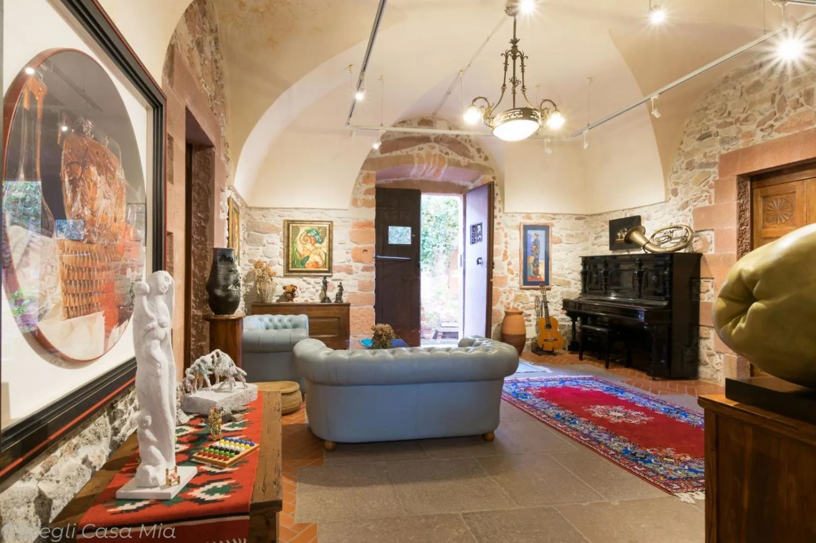 Living room in B&B S'Asilo Sardegna