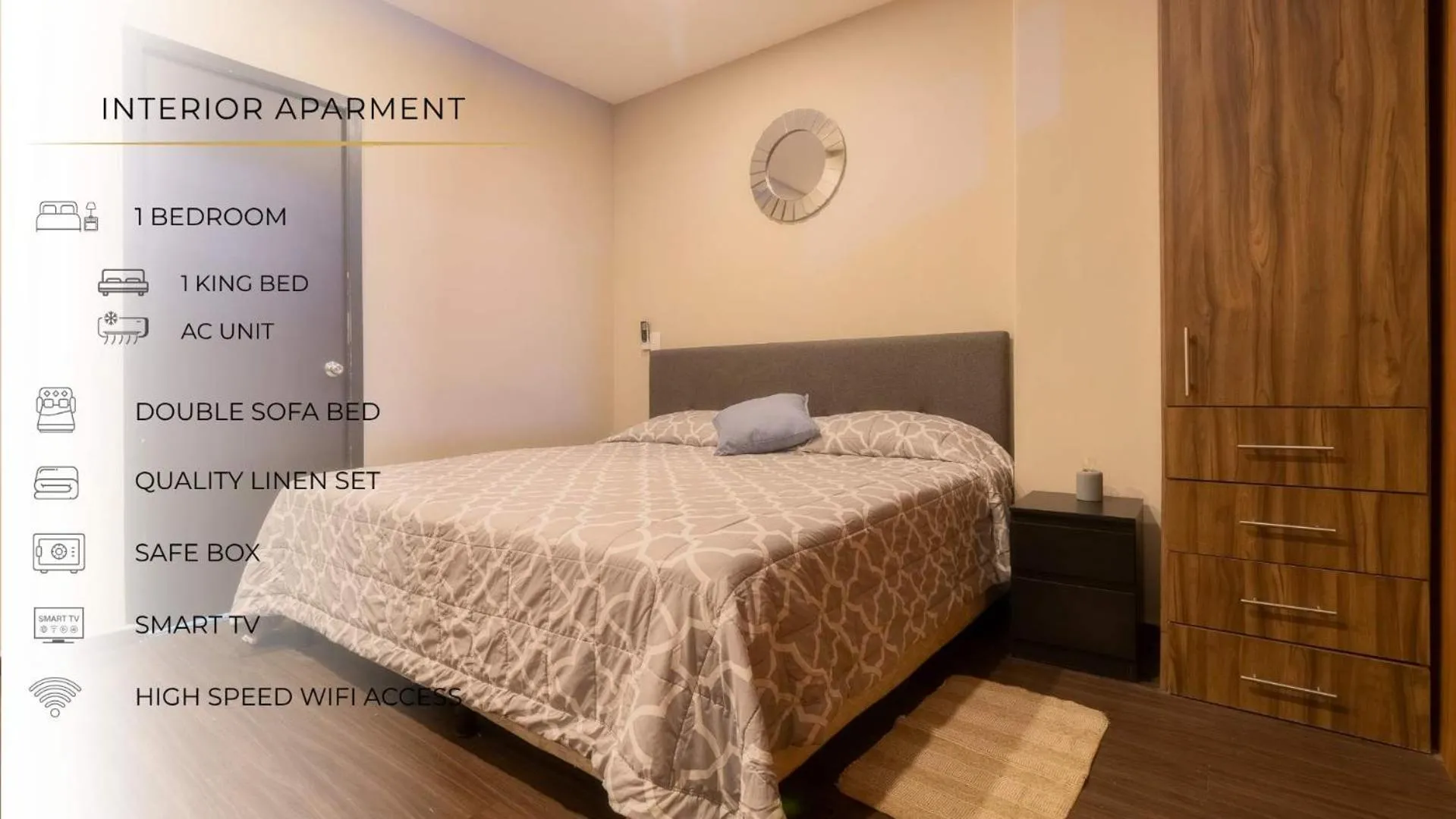 Decorative detail, Bed in 301 Historic building 1Bdrm 1bath AC Rooftop