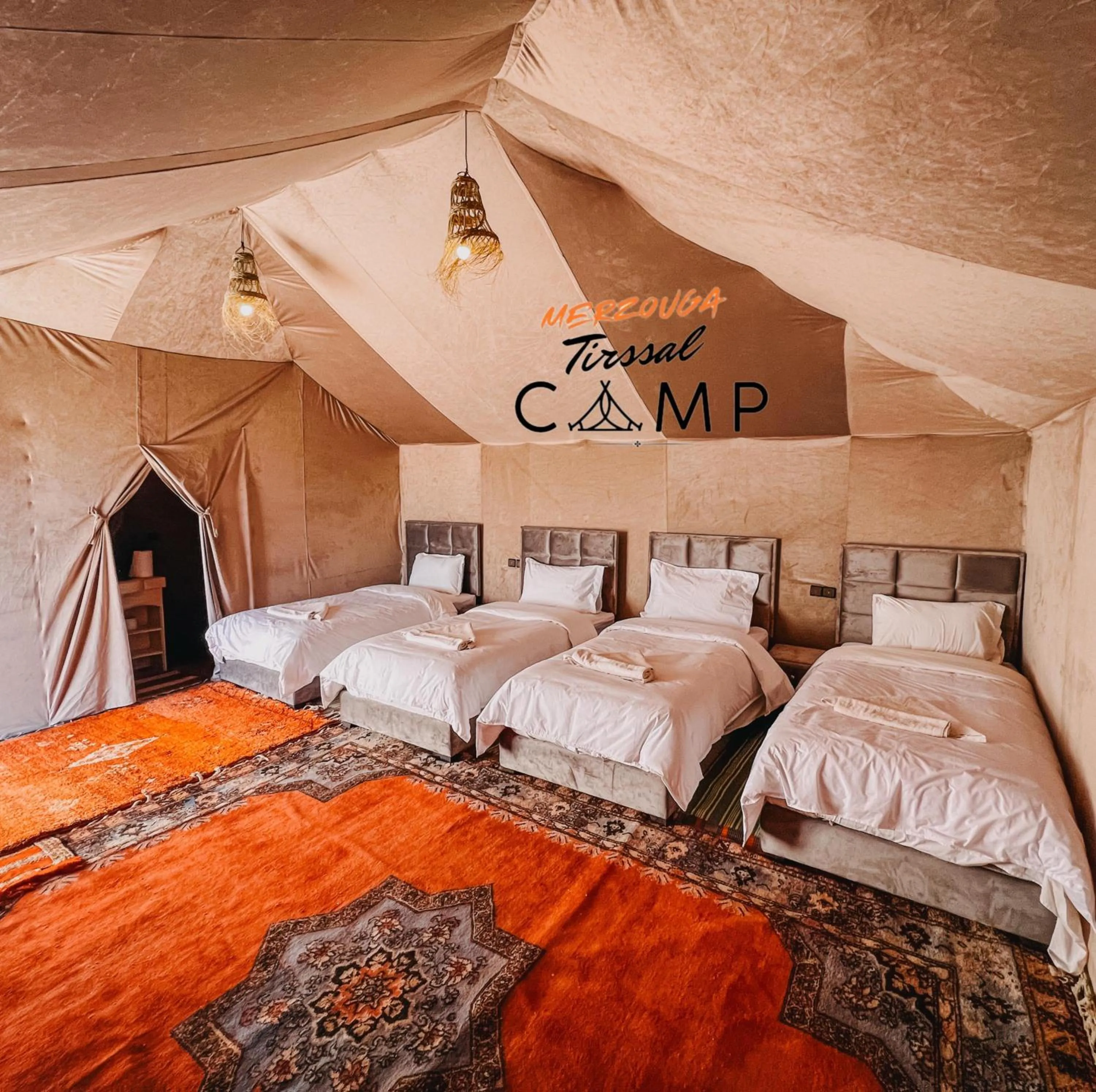 Bed in Merzouga Tirssal Camp