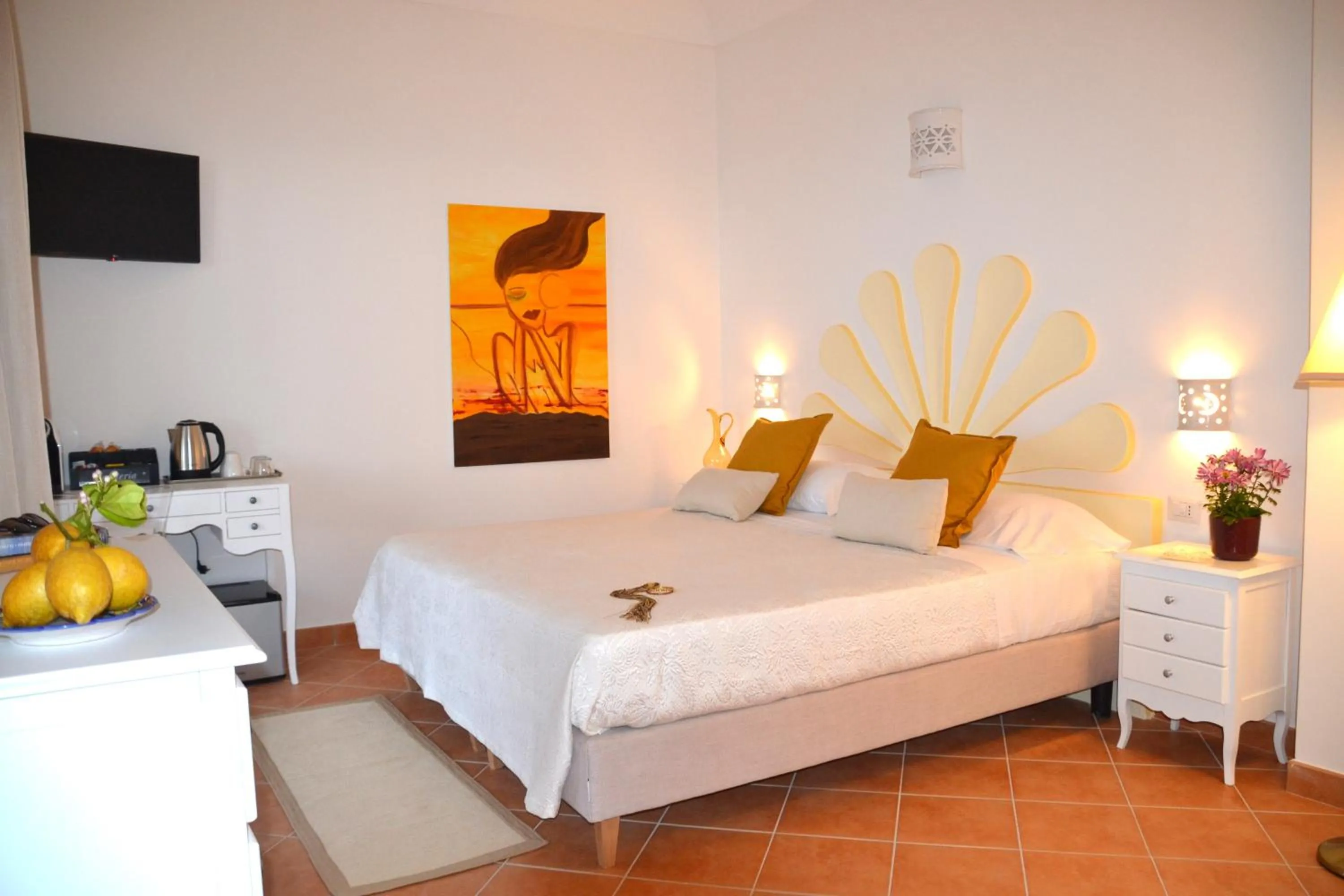 Bedroom, Bed in Villa Santa Chiara Positano Suites