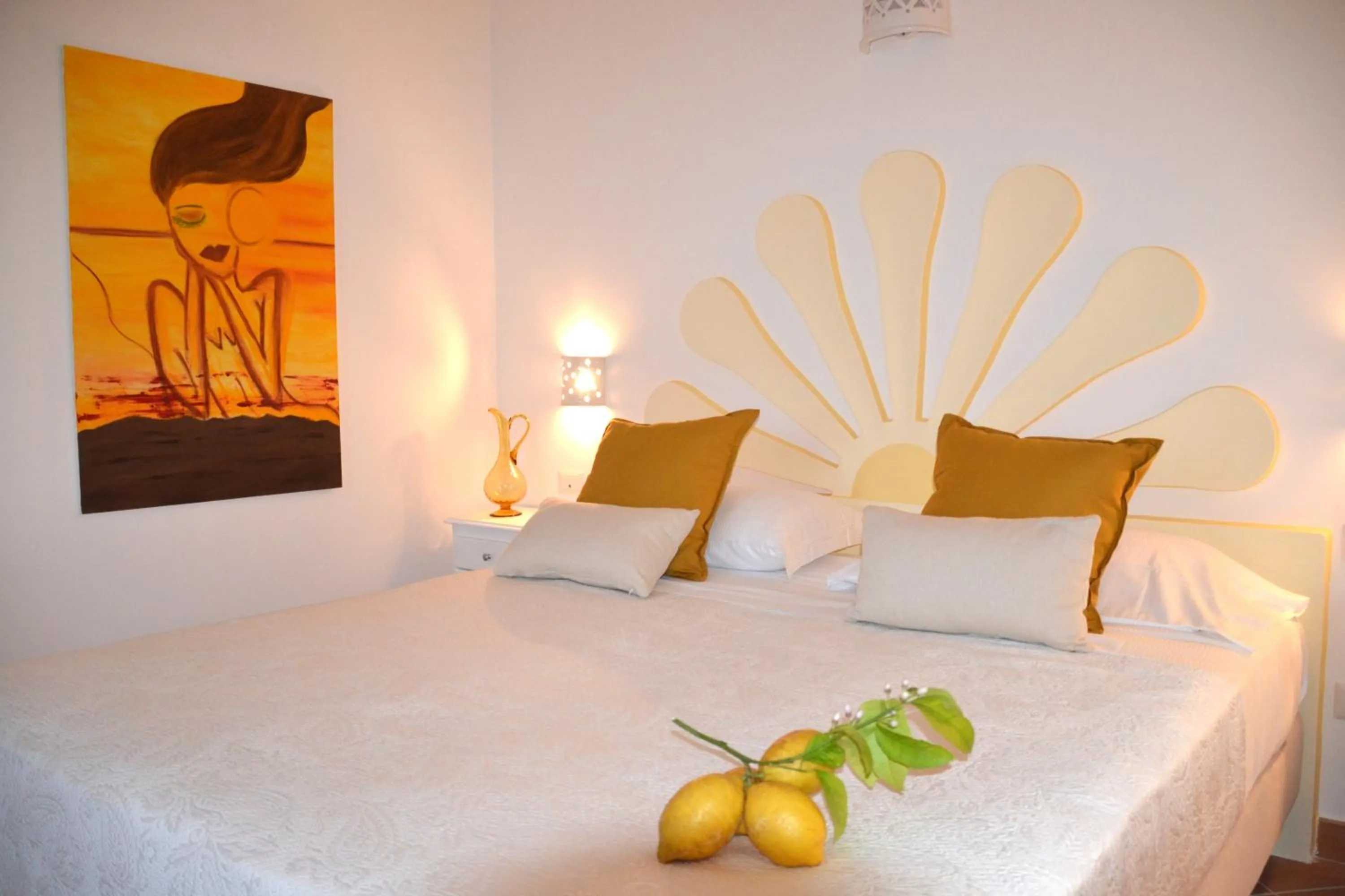 Bed in Villa Santa Chiara Positano Suites