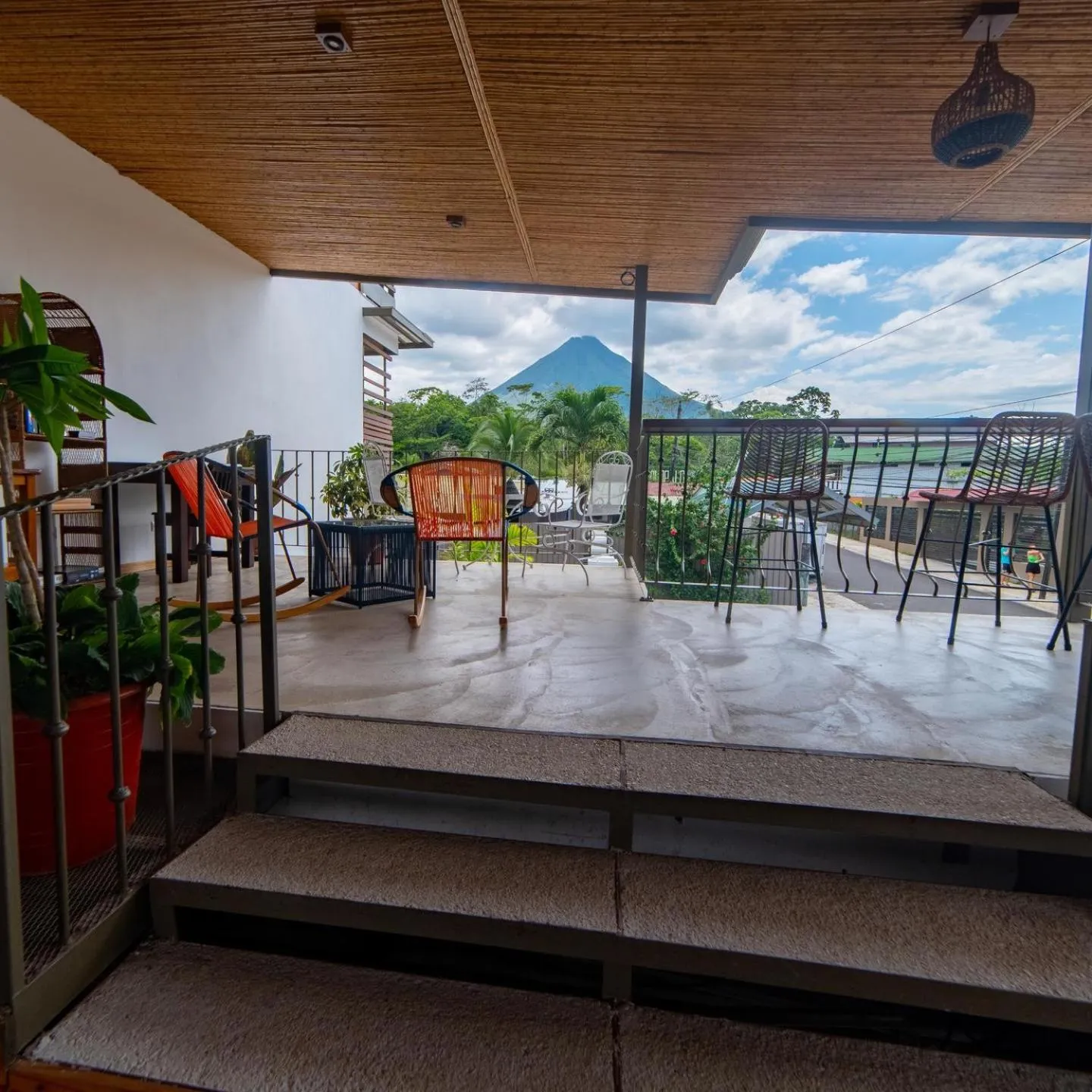 Balcony/Terrace in La Fortuna Lodge by Treebu Hotels