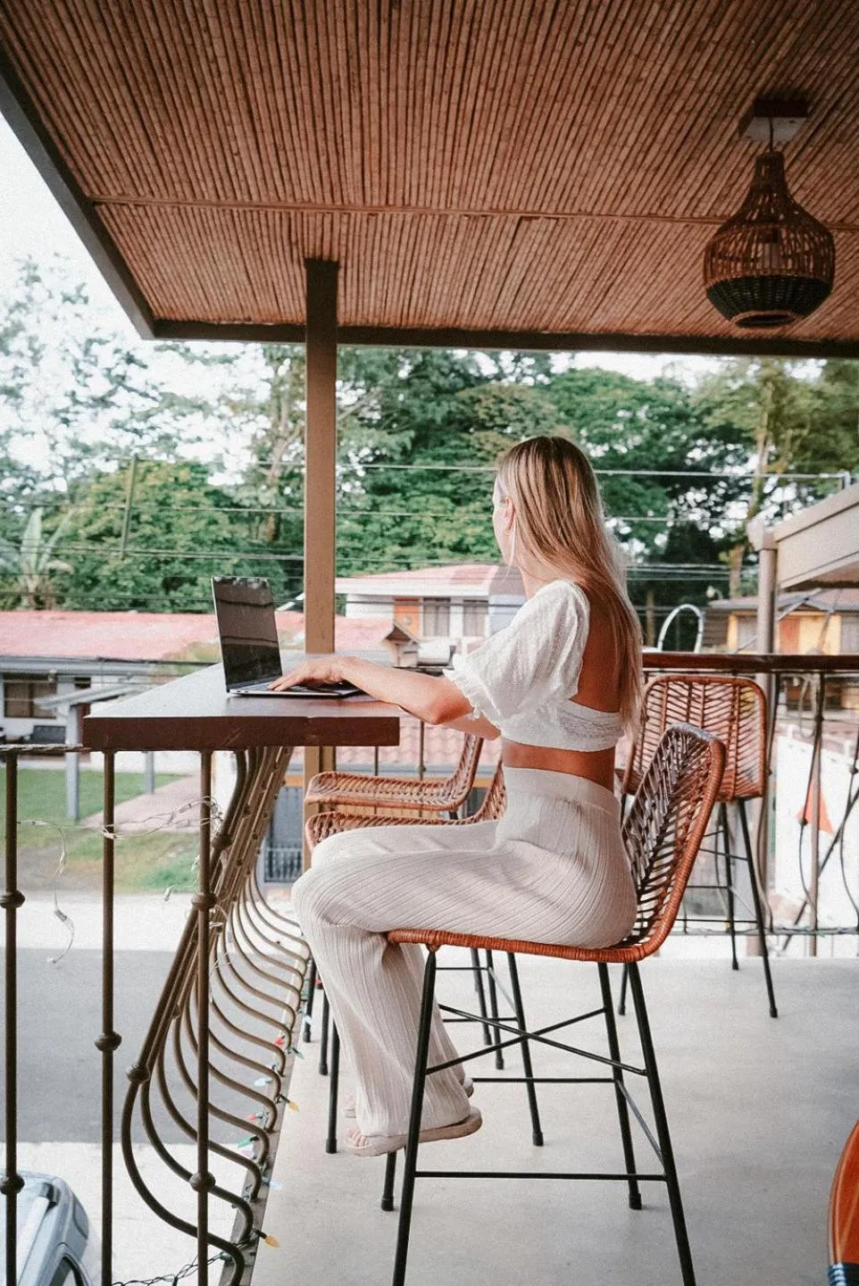 Balcony/Terrace in La Fortuna Lodge by Treebu Hotels