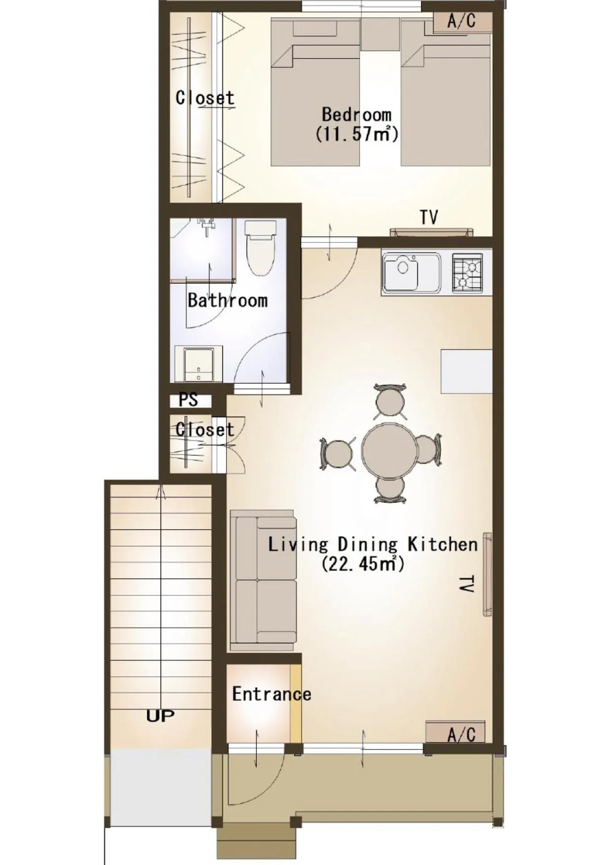 Floor plan in Le Bocage - Hakuba Echoland Chalets