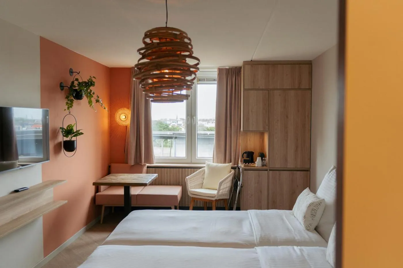 View (from property/room), Bed in Beachfront Boutiquehotel