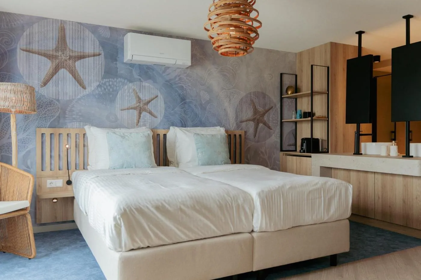 Bed in Beachfront Boutiquehotel