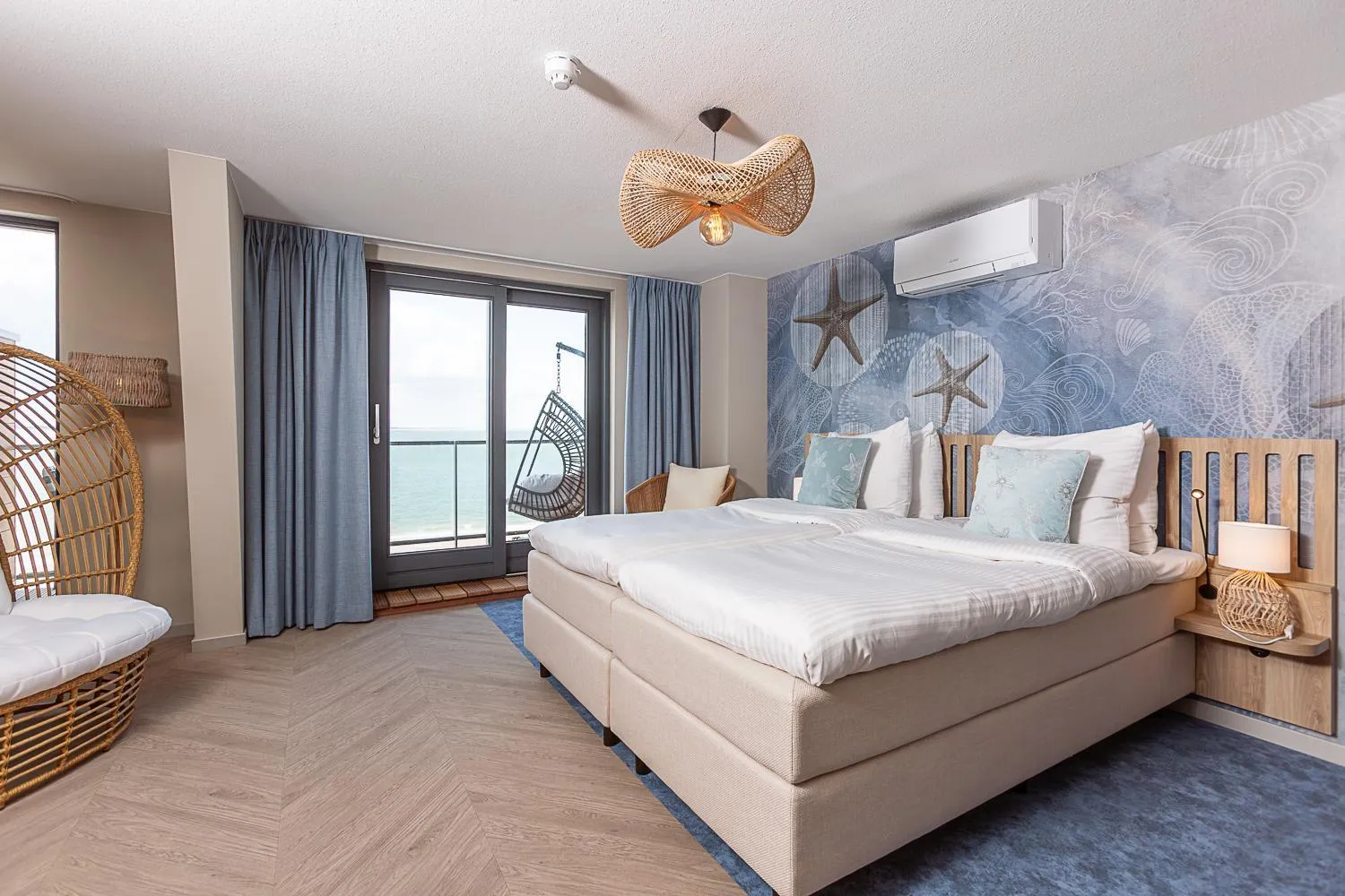 Bed in Beachfront Boutiquehotel