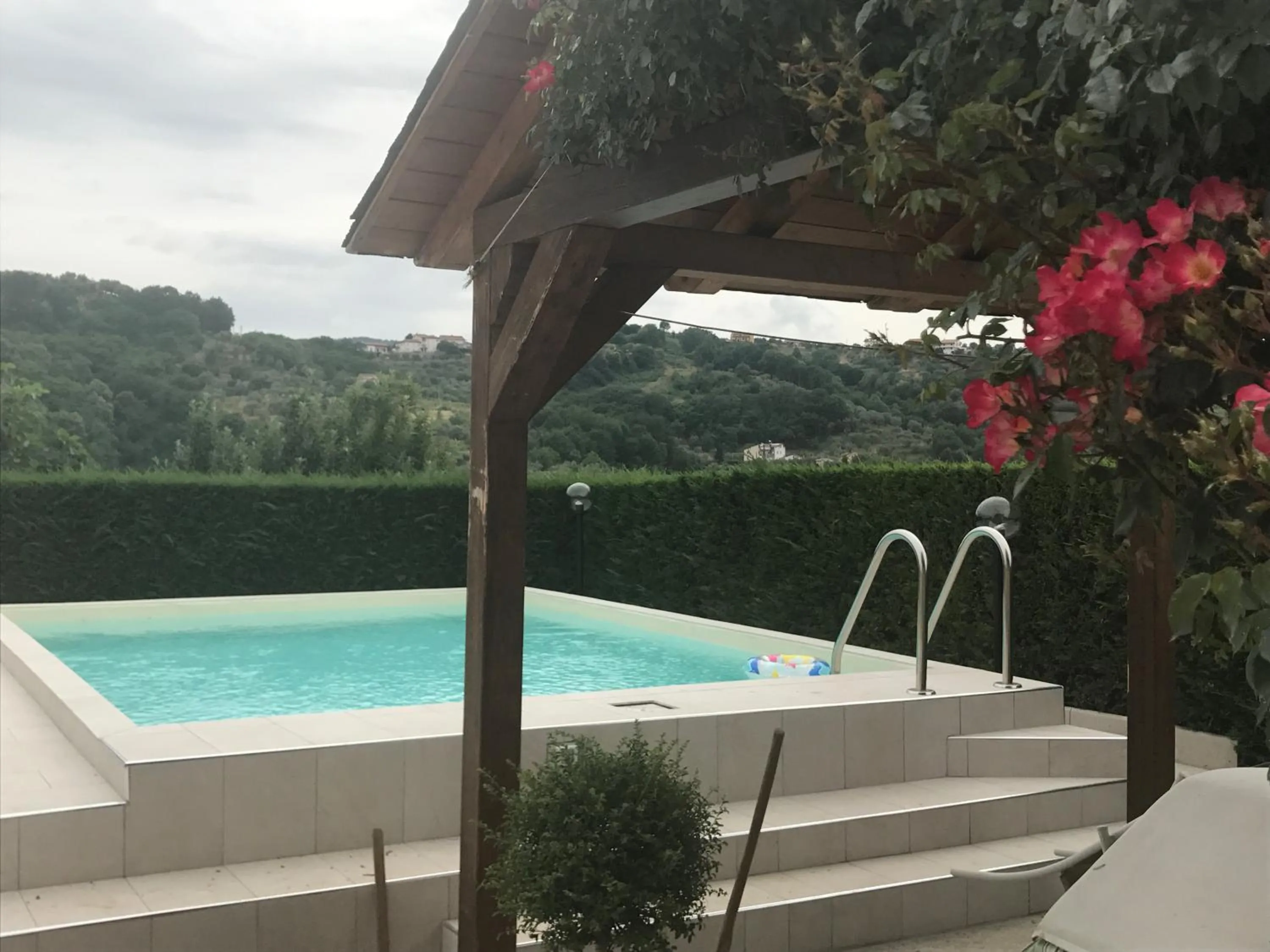 Pool view in La Quercia