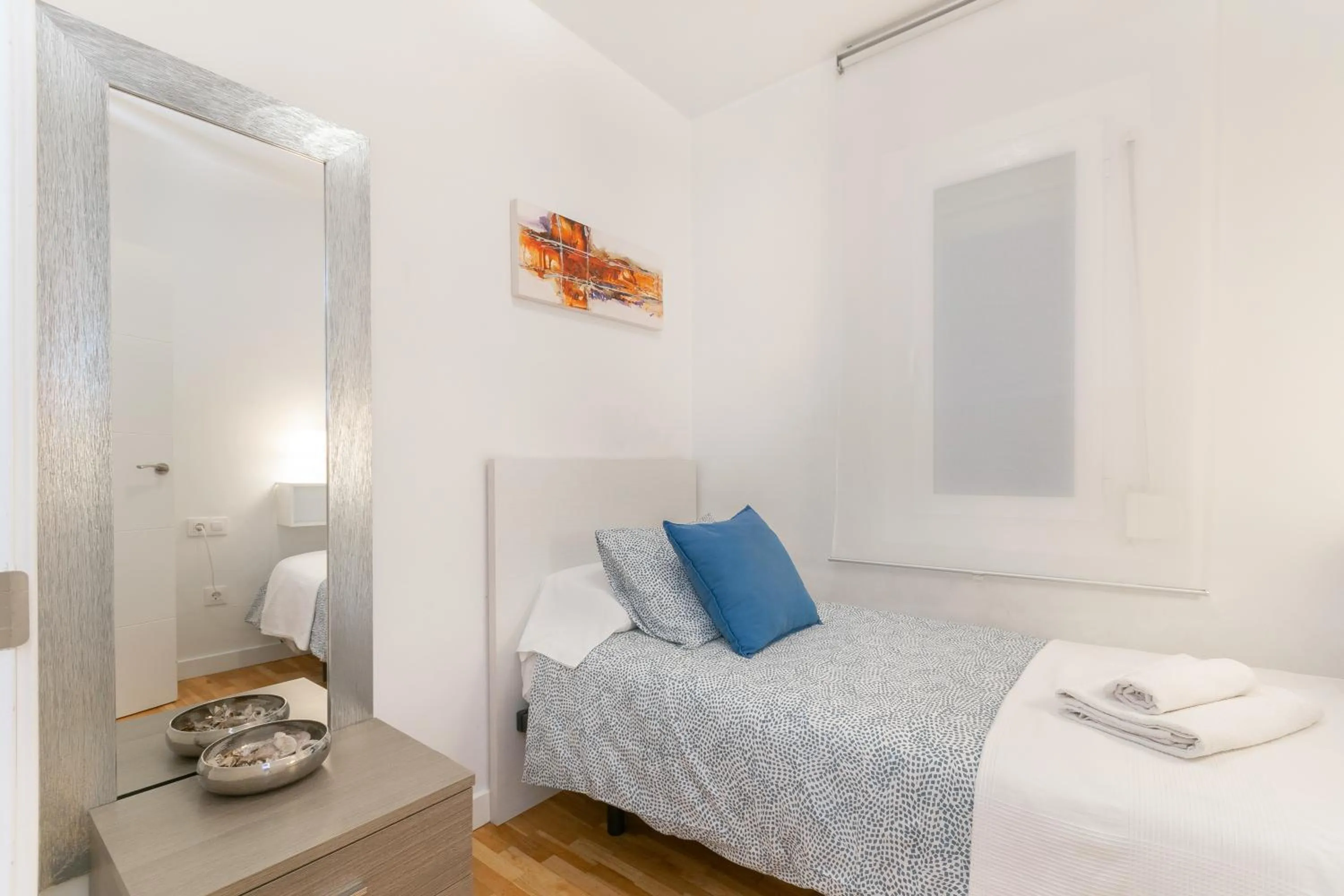 Bedroom, Bed in Elegance Barcelona Rentals